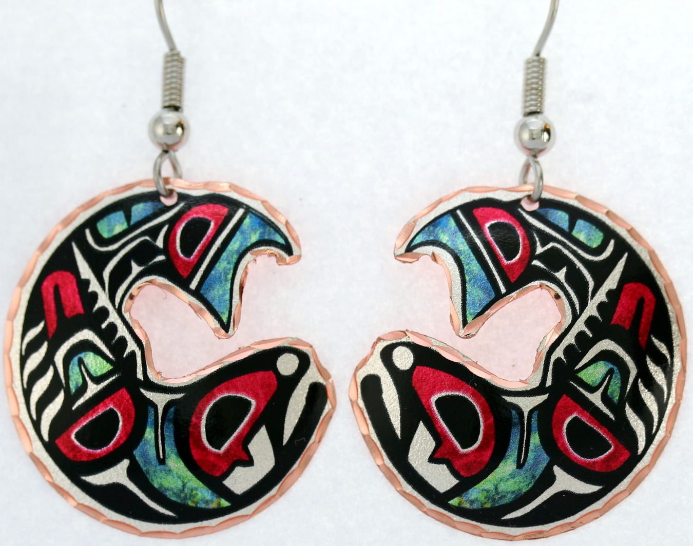 Colourful Northwest Native Earrings - Oscardo