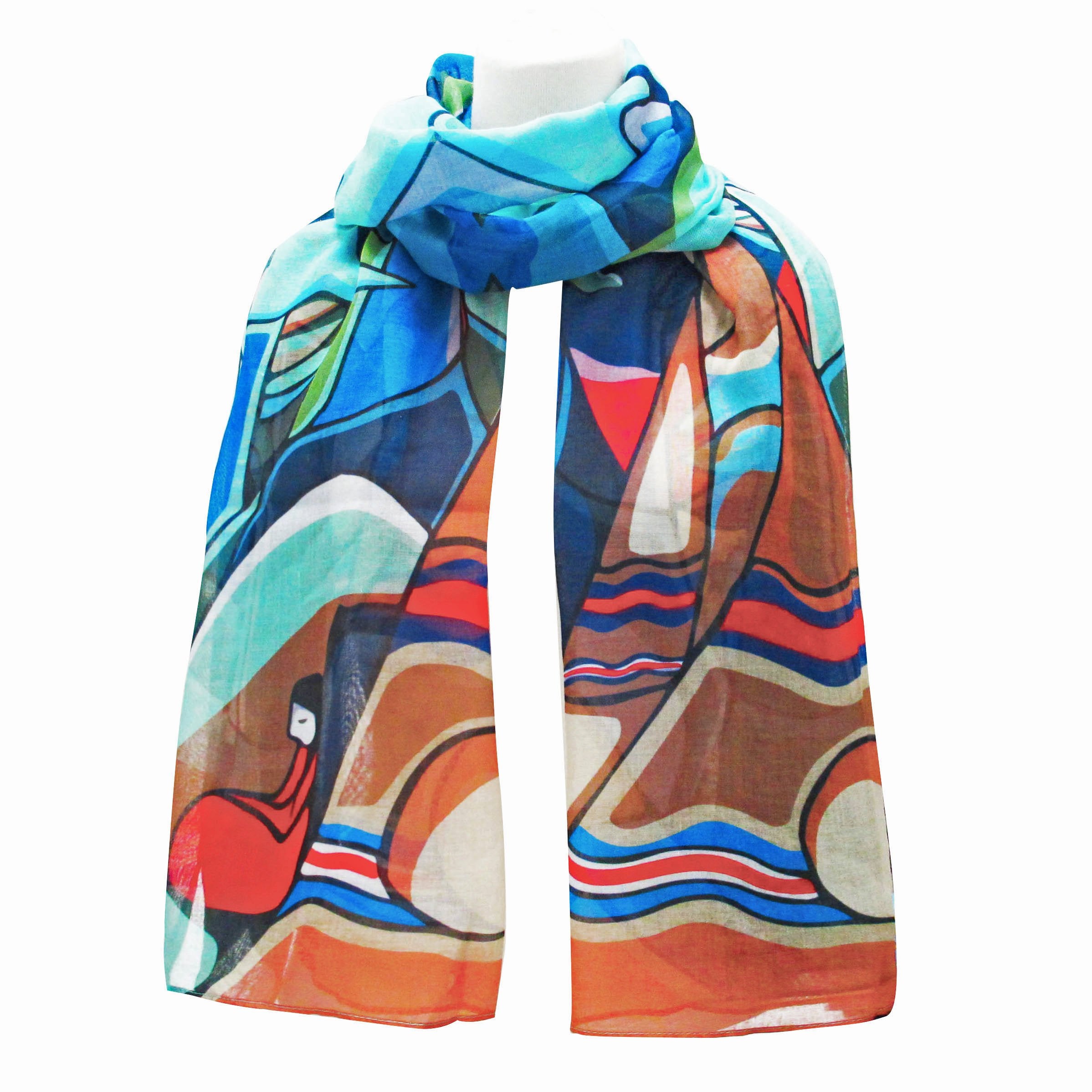 Daphne Odjig And Some Watched the Sunset Dancer Artist Scarf - Oscardo