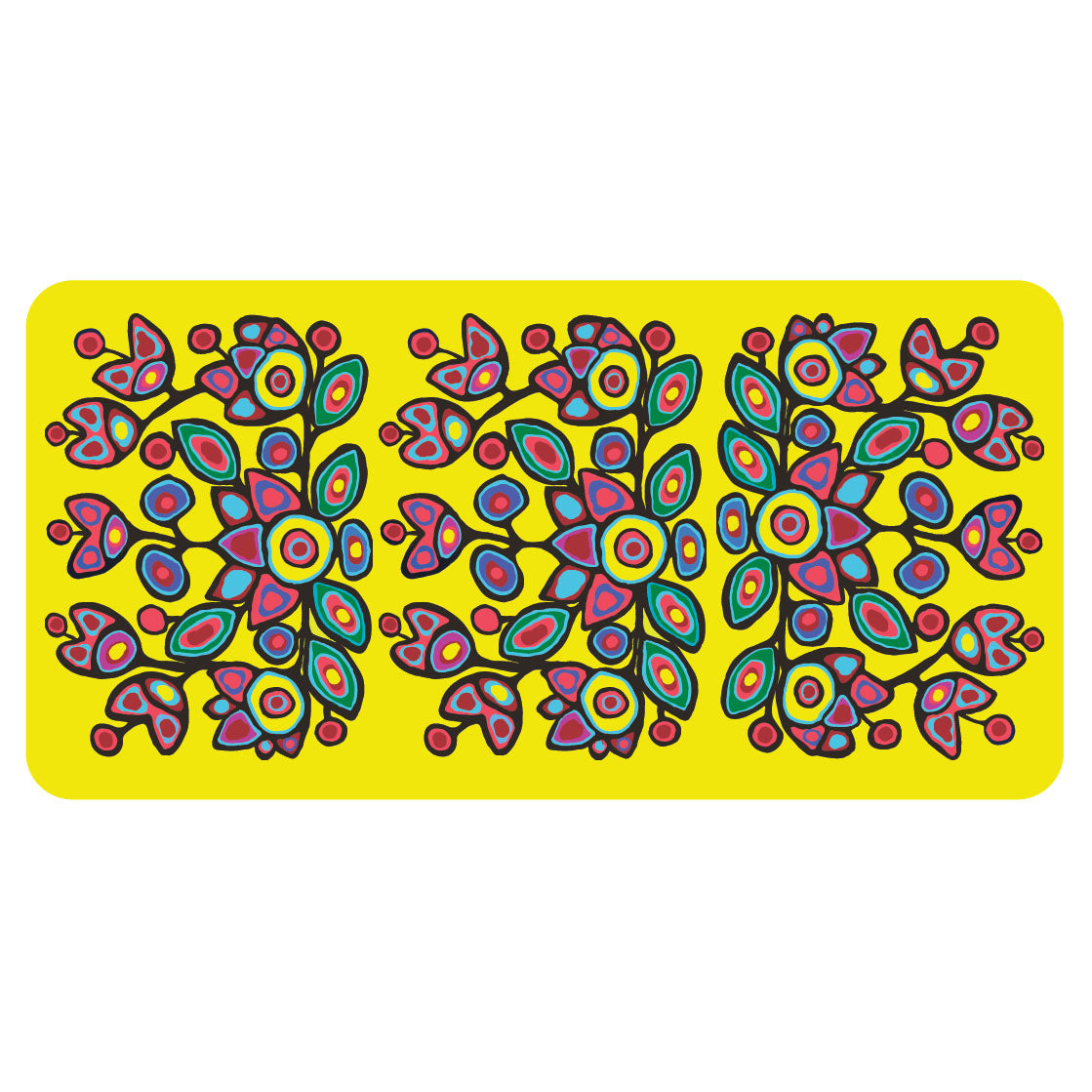 Norval Morrisseau Floral on Yellow Travel Quick-dry Towel