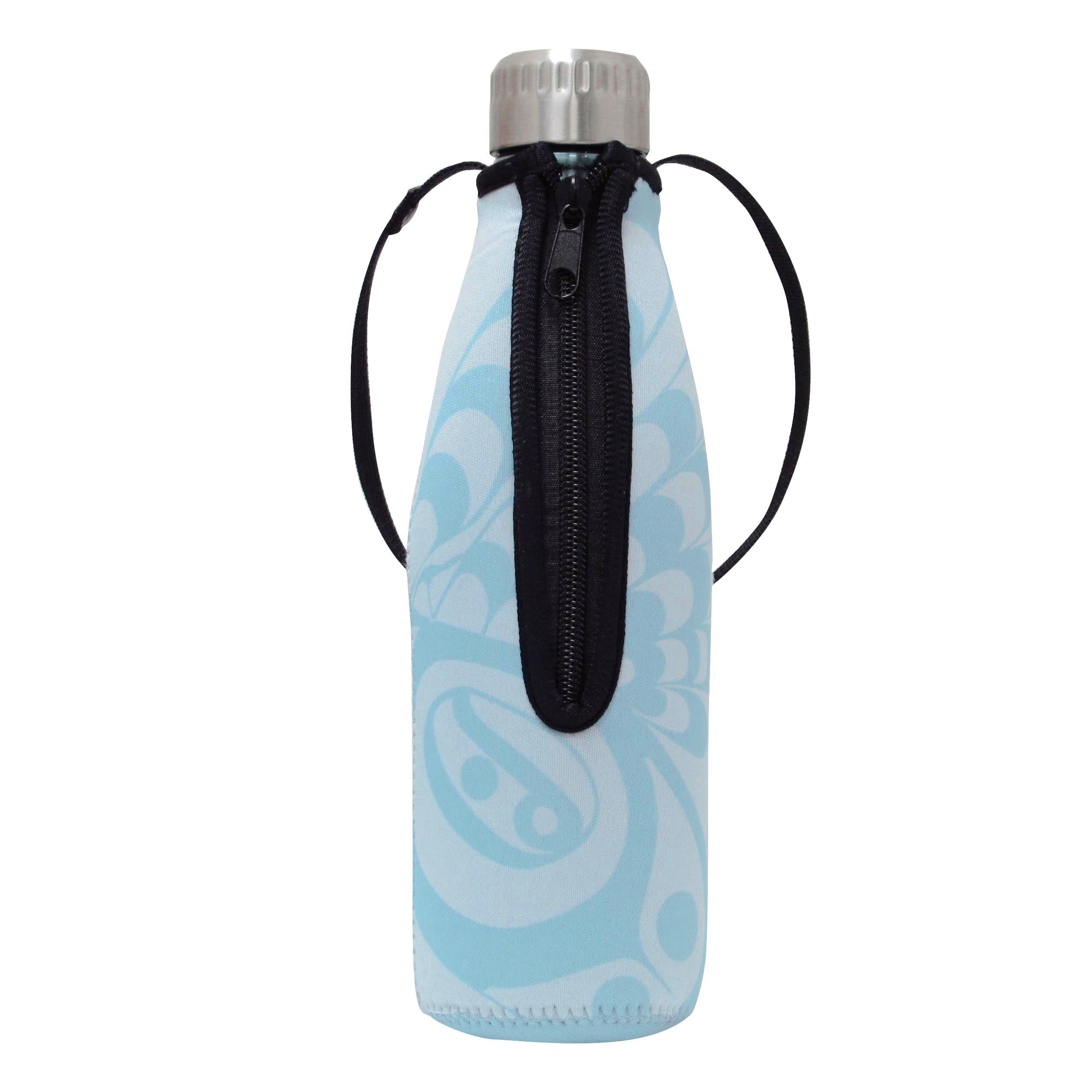 Francis Dick Peace, Love and Happiness Water Bottle and Sleeve
