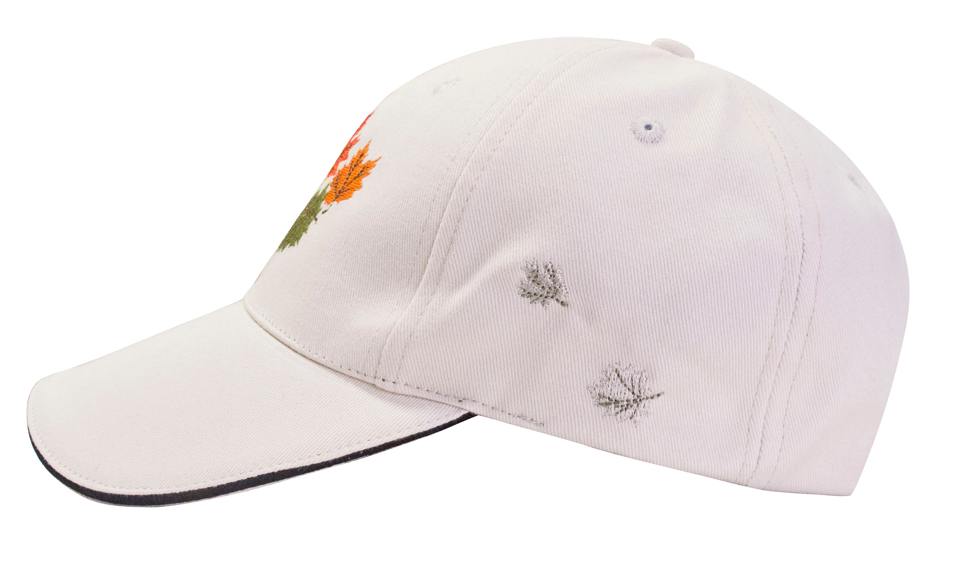 Ruth Lund Cluster Leaves Embroidered Baseball Cap