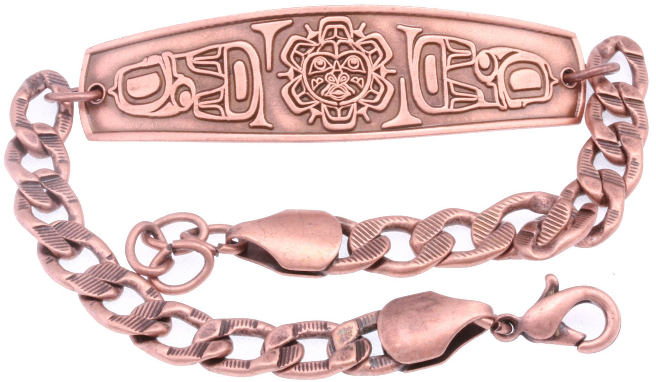 Copper Embossed Chain Bracelets - Oscardo