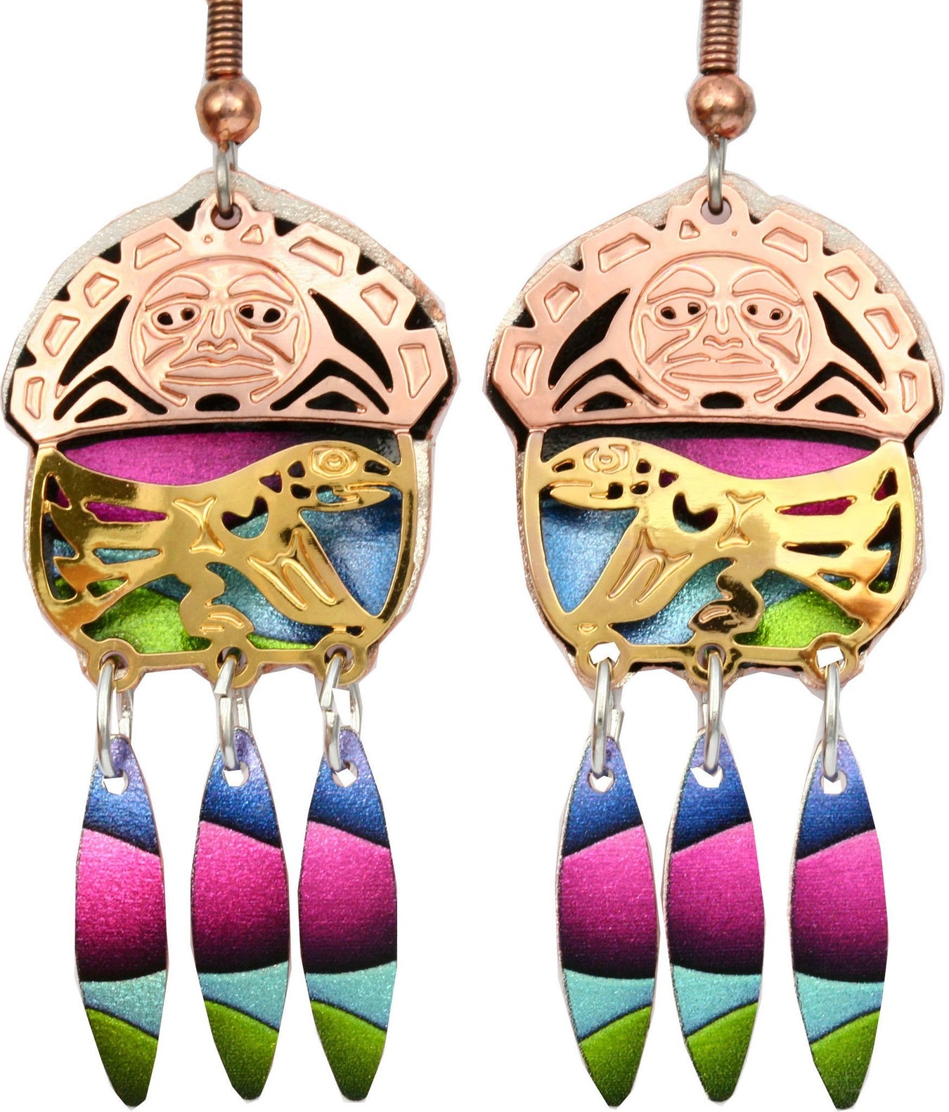 Colourful Cut Out Earrings - Oscardo