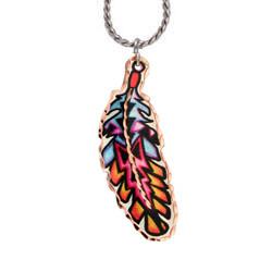Colourful Lynn Bean Feather Necklaces - Oscardo