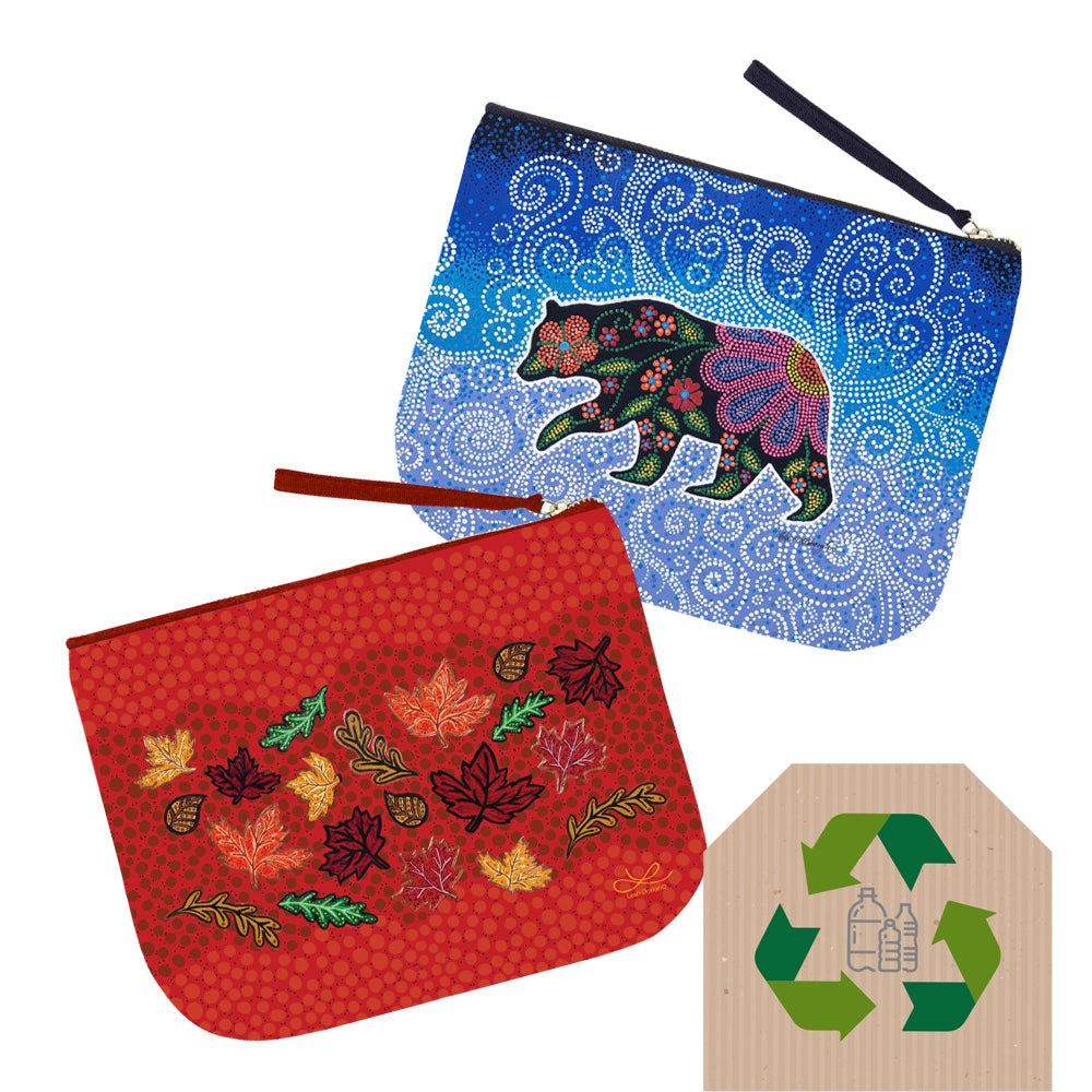 Recycled Eco Zip Pouches