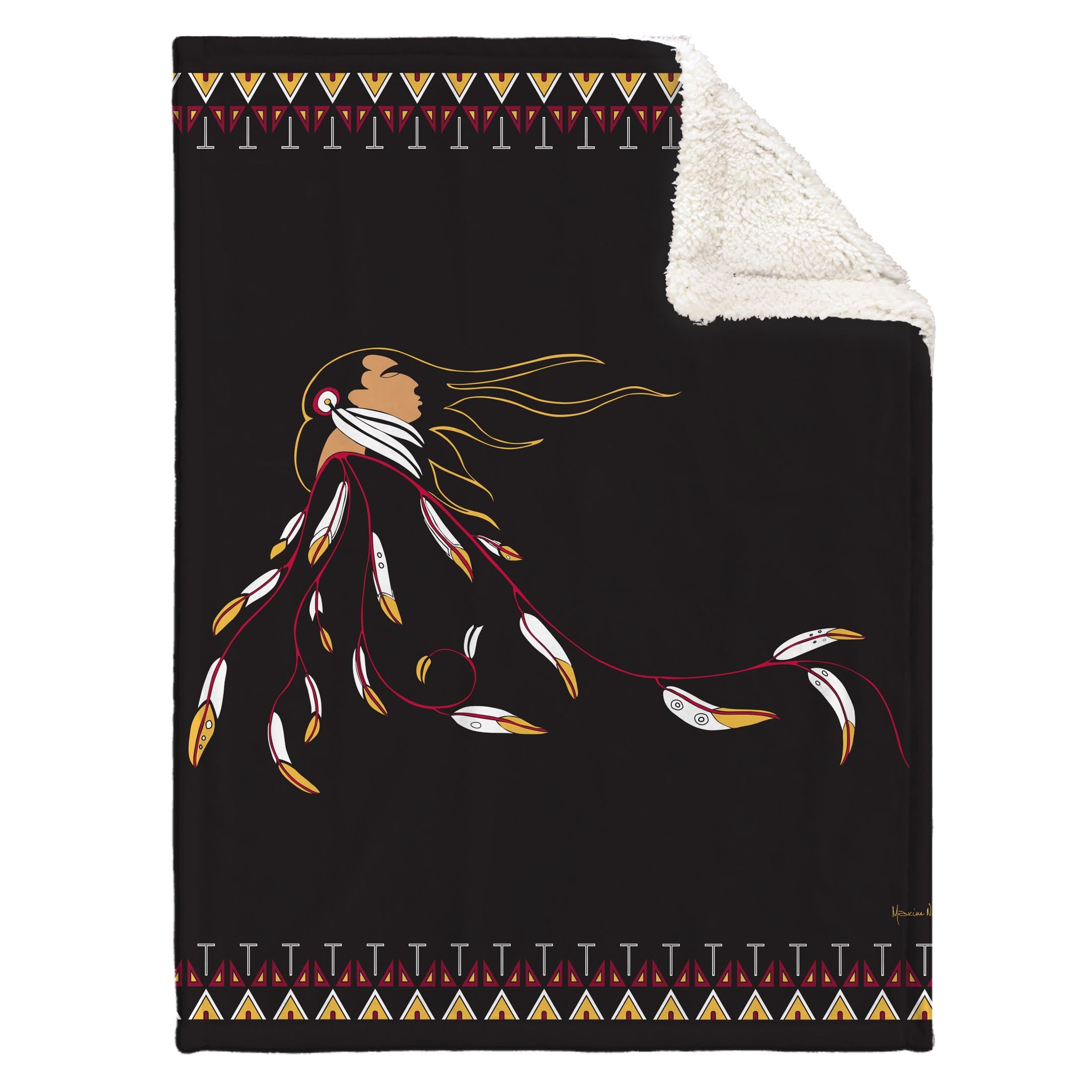 Maxine Noel Eagle's Gift Faux Rabbit Fur Throw Blanket