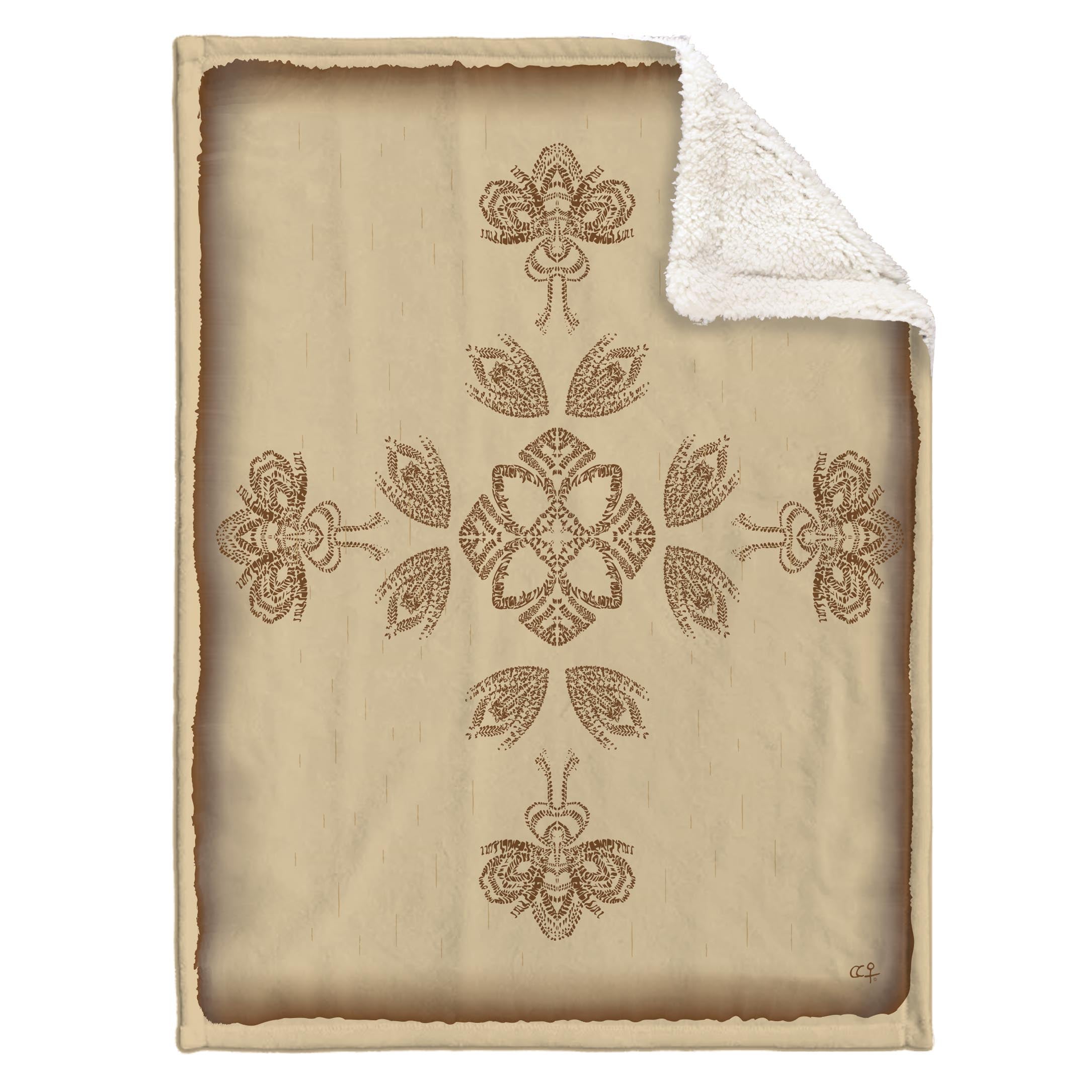 Pat Bruderer Bee-lieve Faux Rabbit Fur Throw Blanket