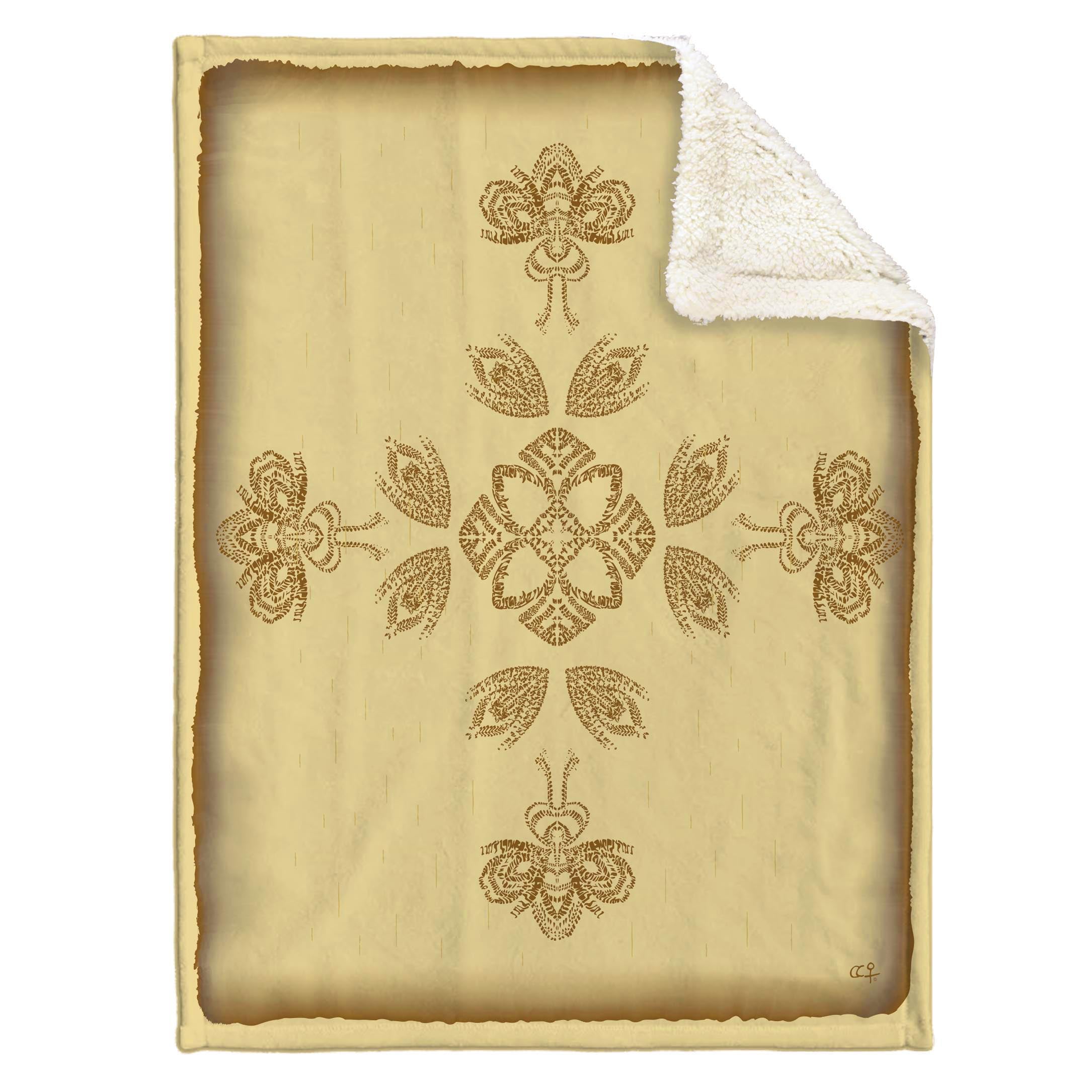 Pat Bruderer Bee-lieve Faux Rabbit Fur Throw Blanket