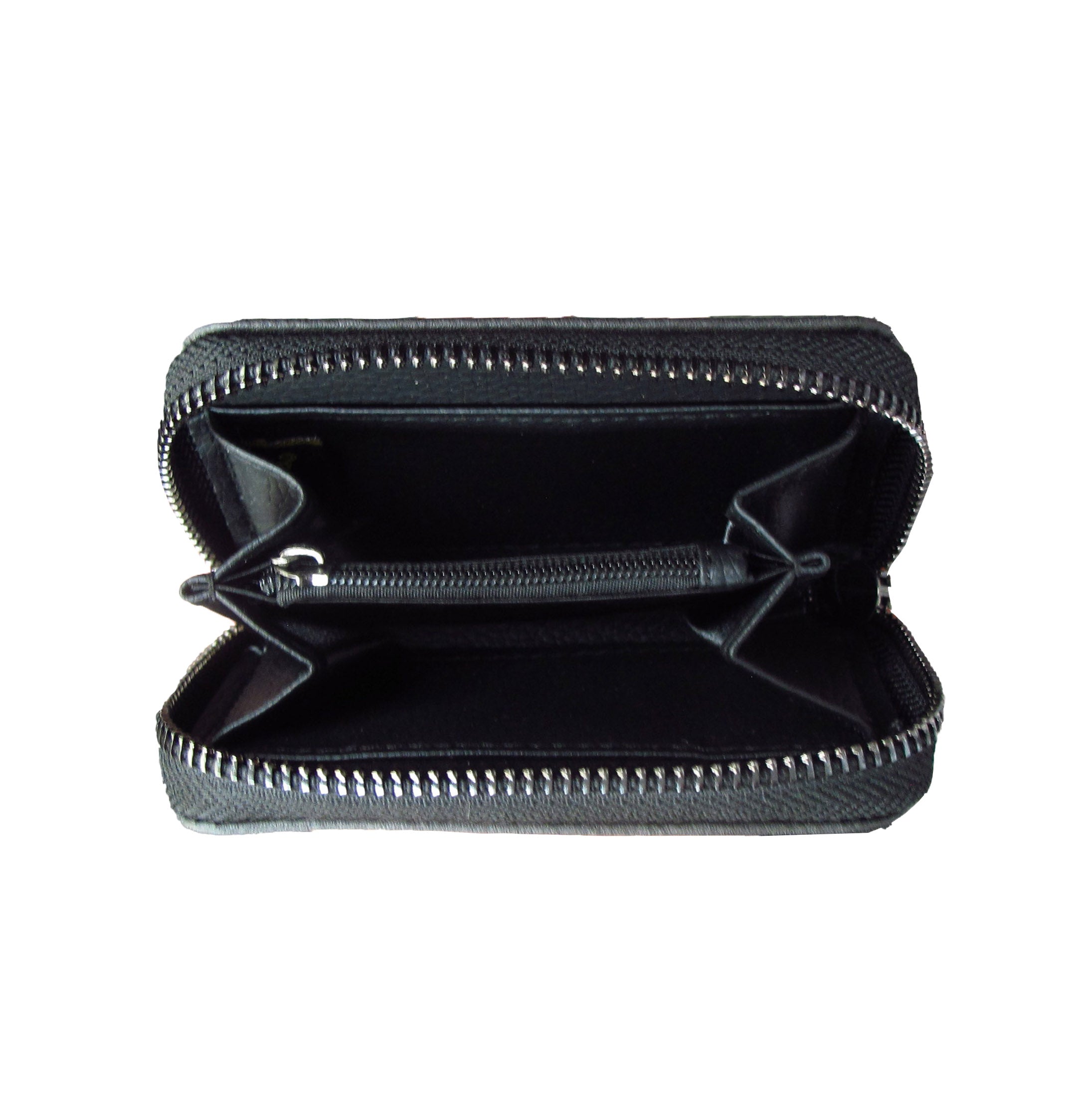 Deb Malcolm Silver Threads Zip-Around Coin Wallet