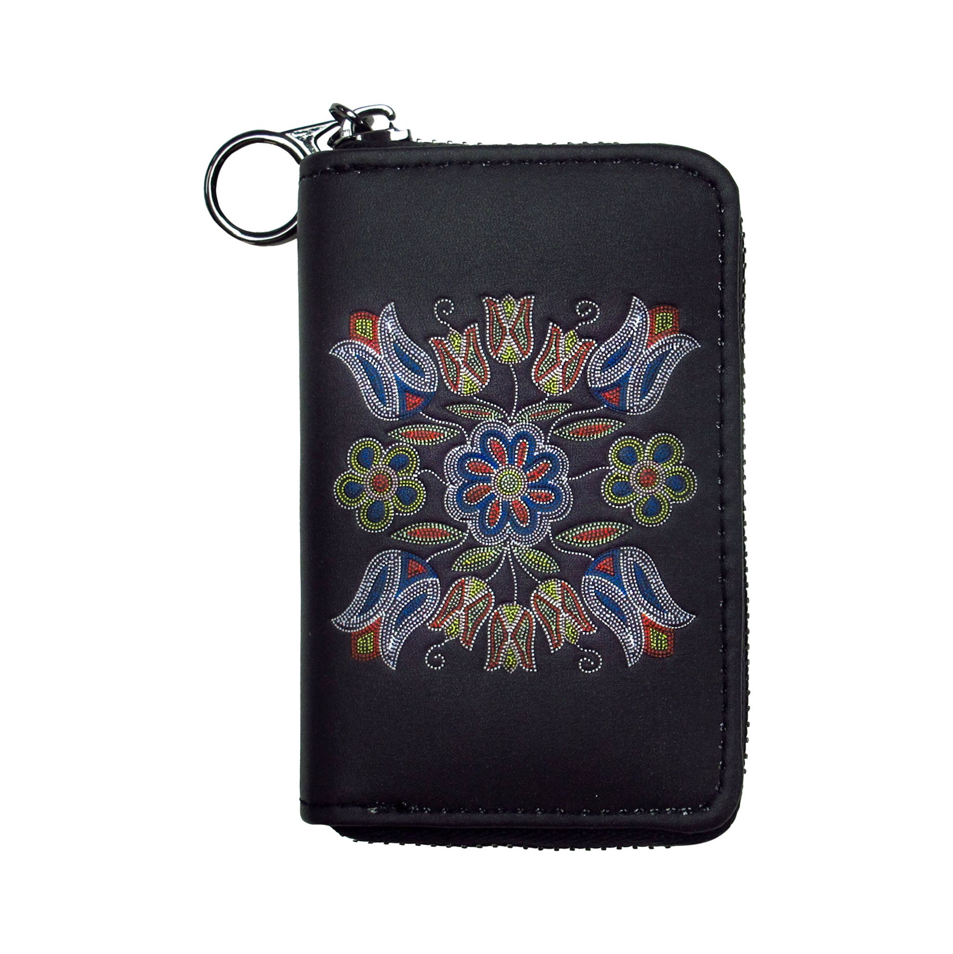 Deb Malcolm Silver Threads Zip-Around Coin Wallet