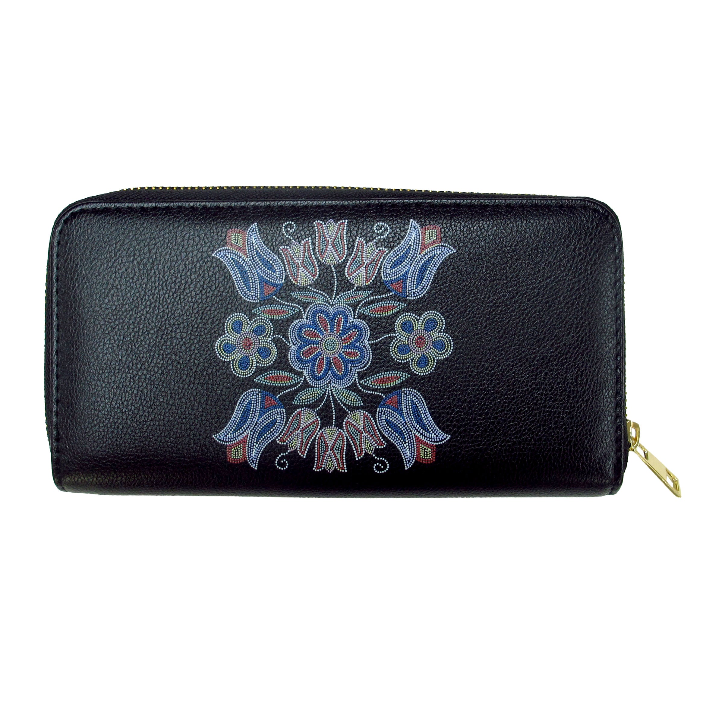 Deb Malcolm Silver Threads Zip-Around Wallet