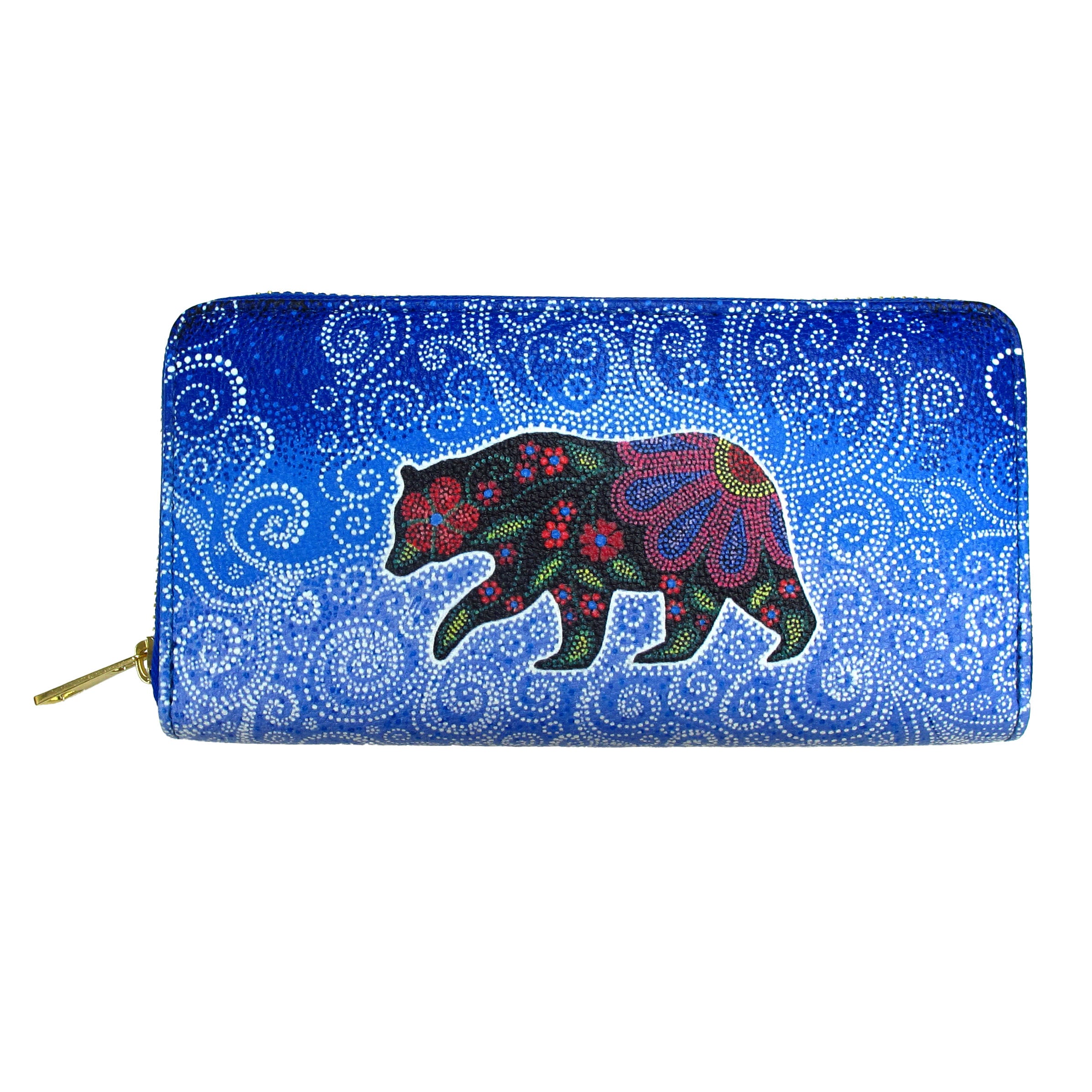 Kim McDonough Celestial Bear Zip-Around Wallet