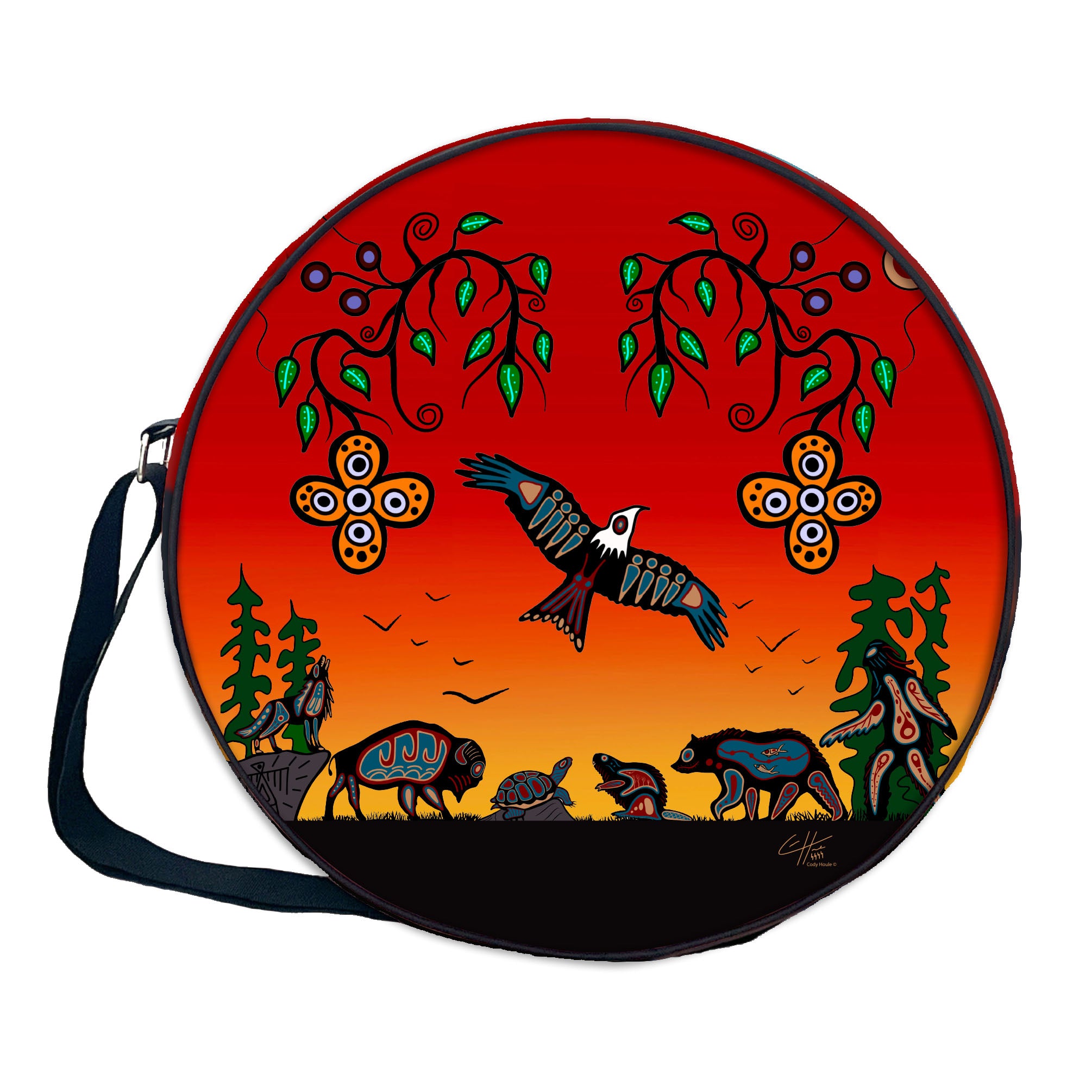 Cody Houle Seven Grandfather Teachings 17in Drum Bag - Out of Stock