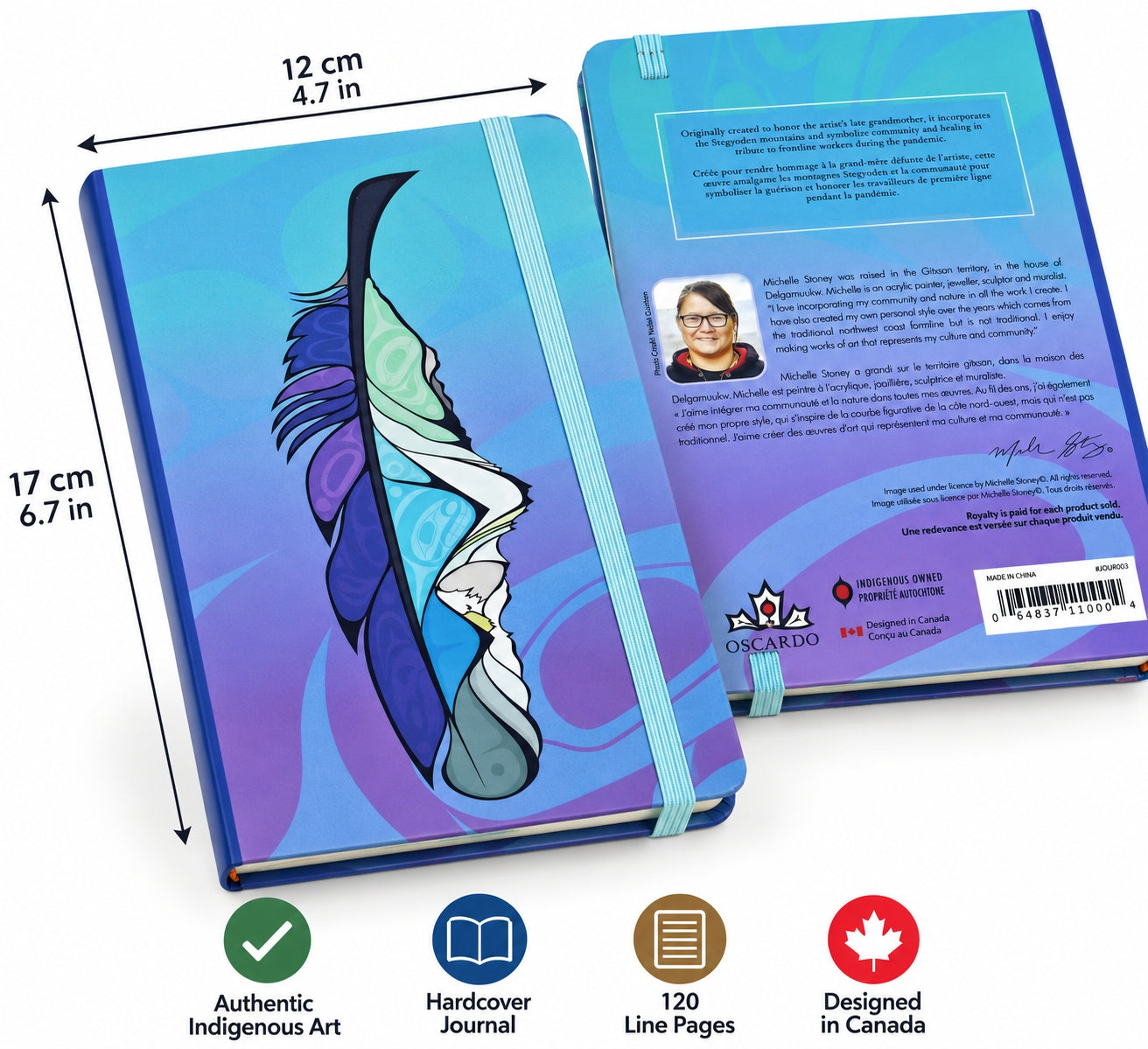 Michelle Stoney Healing Feather Gift Bundle - Indigenous First Nations Art, Designed in Canada