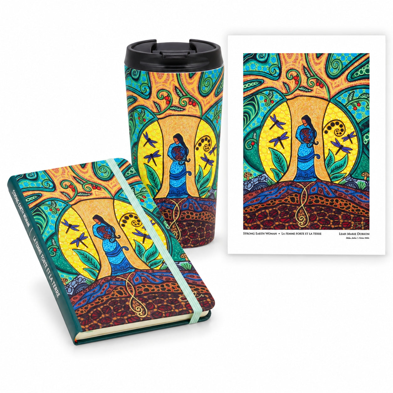 Leah Dorion Strong Earth Woman Gift Bundle - Indigenous Métis Art, Designed in Canada
