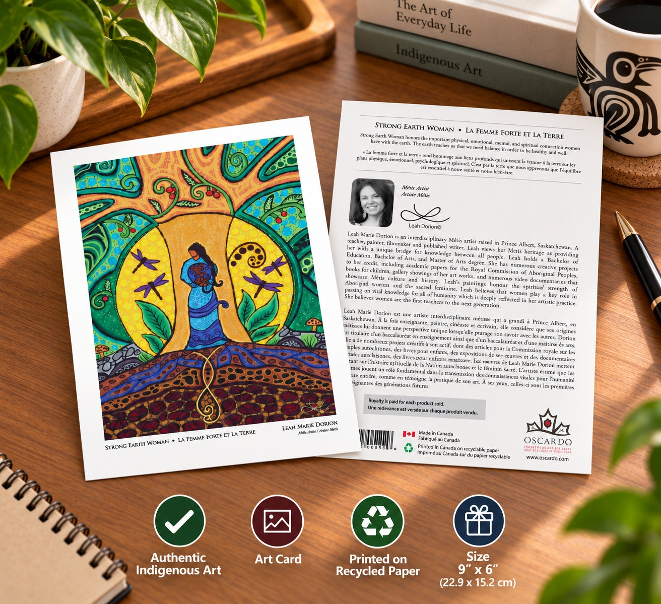 Leah Dorion Strong Earth Woman Holiday Gift Bundle - Indigenous Métis Art, Designed in Canada