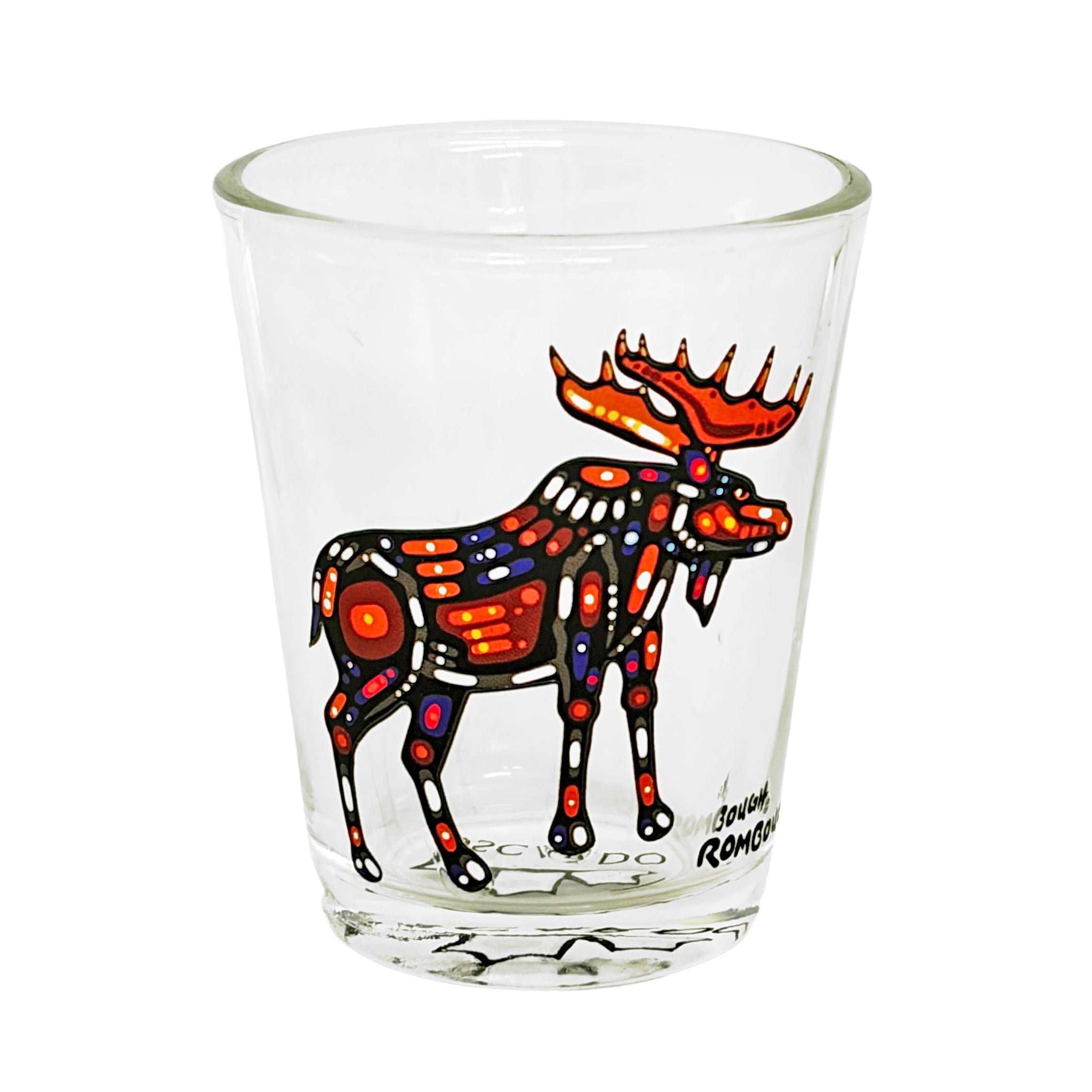 John Rombough Moose Small Glass
