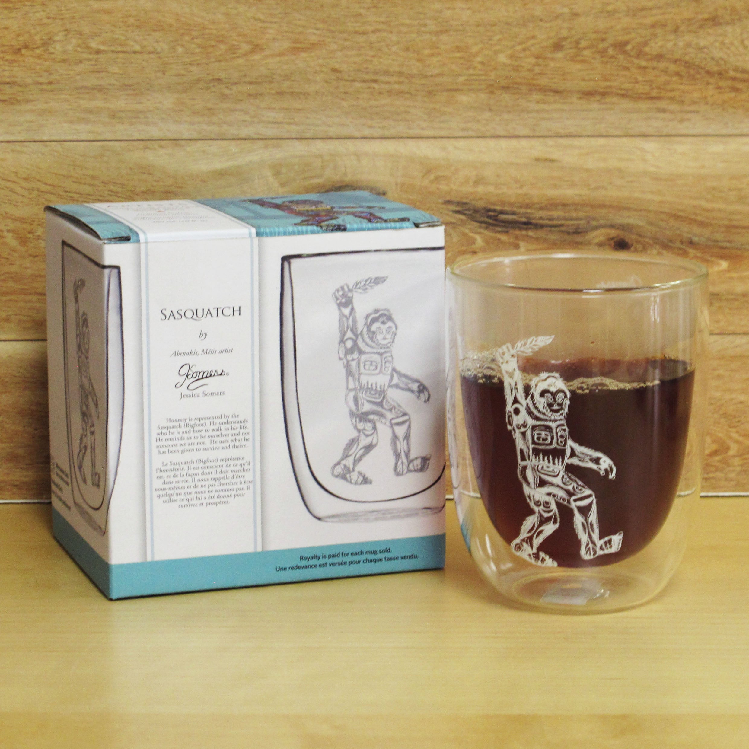 Jessica Sommers Sasquatch Double-Wall Glass