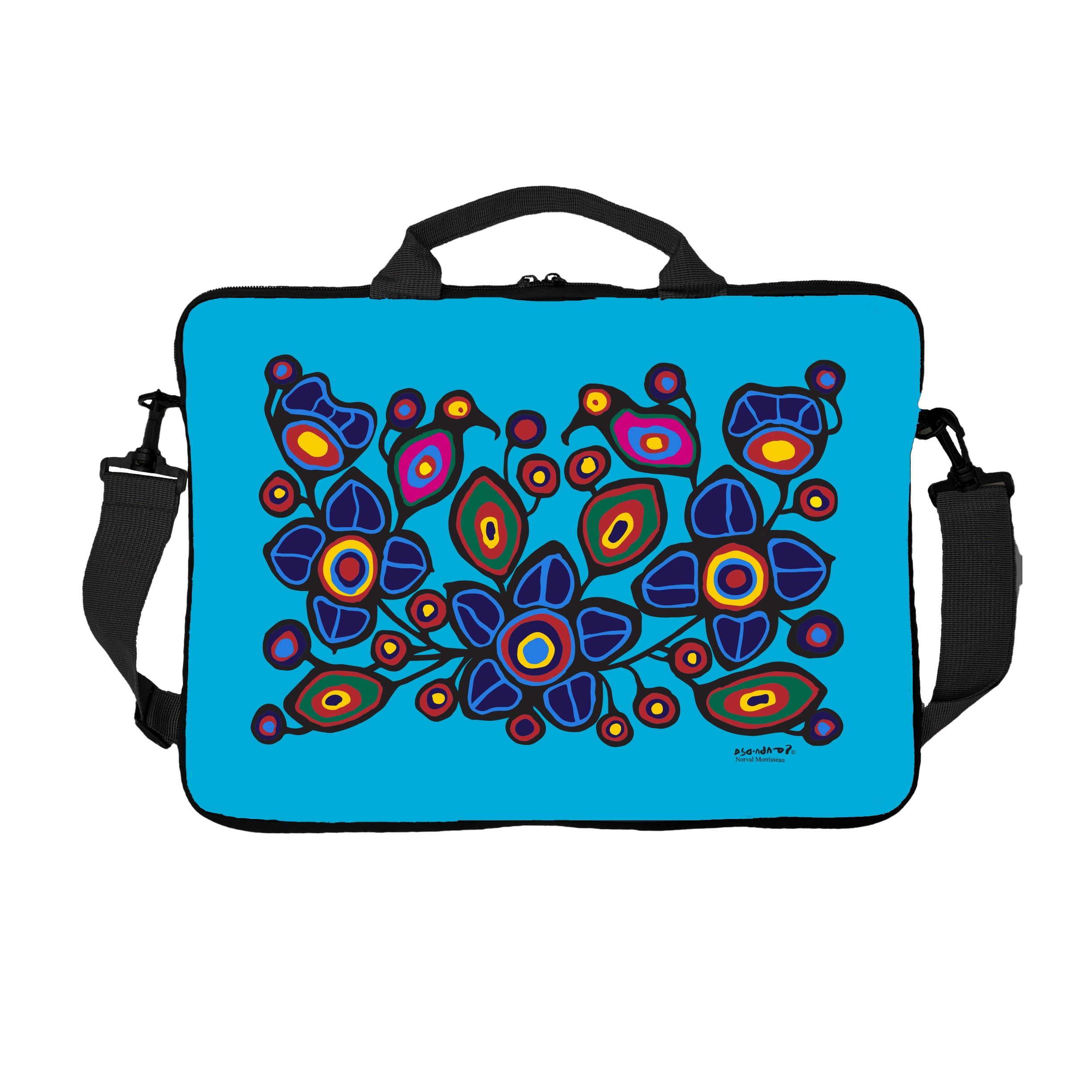 Norval Morrisseau Flowers and Birds 15.5in Laptop Bag