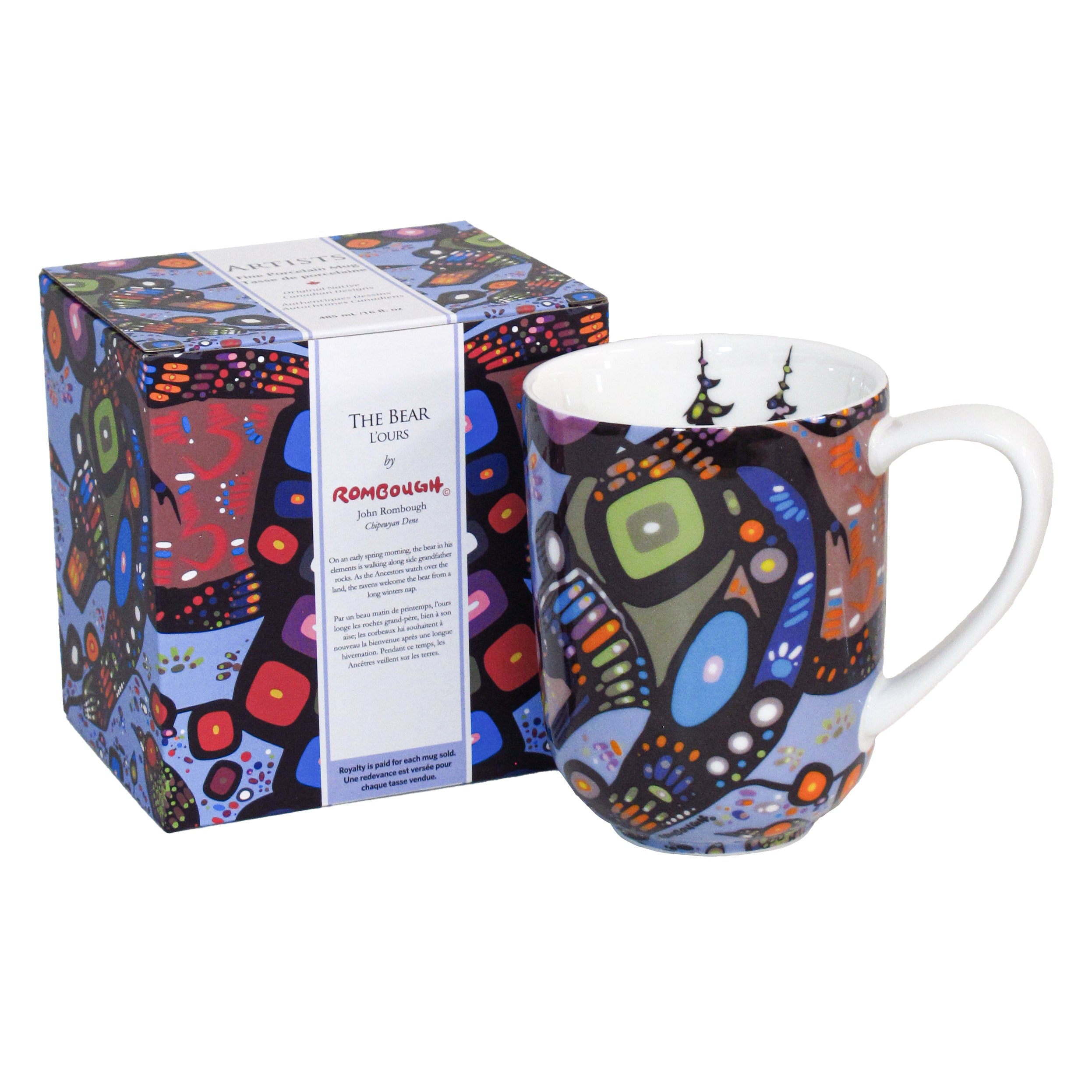 John Rombough Bear Porcelain Mug