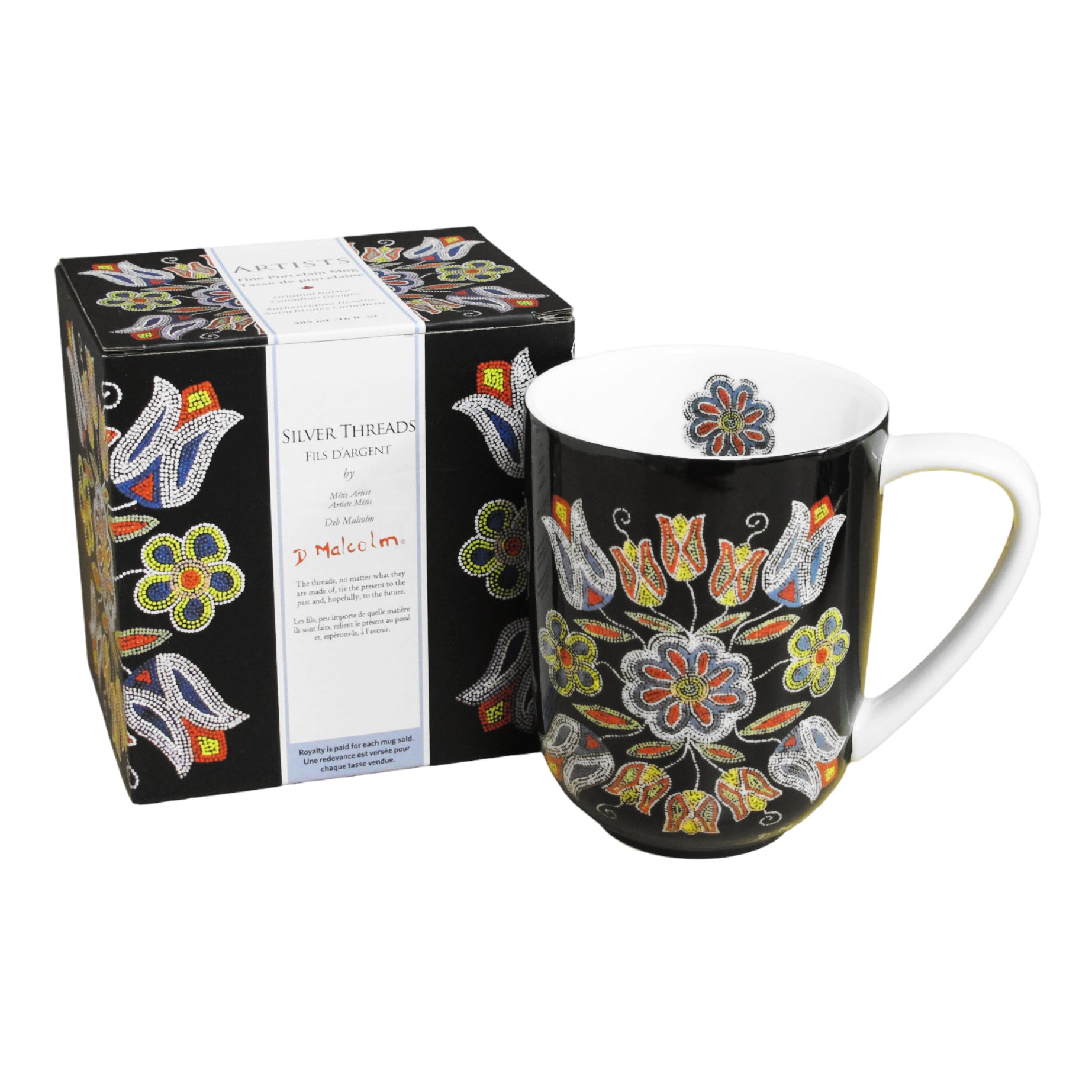 Deb Malcolm Silver Threads Porcelain Mug