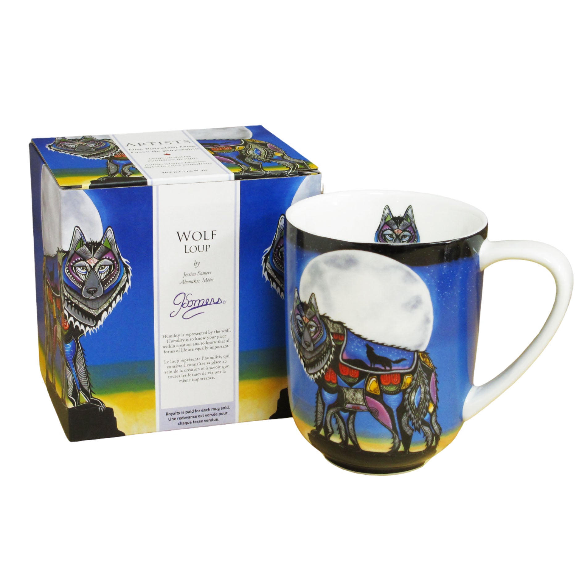 Jessica Somers Wolf Porcelain Mug - Out of Stock
