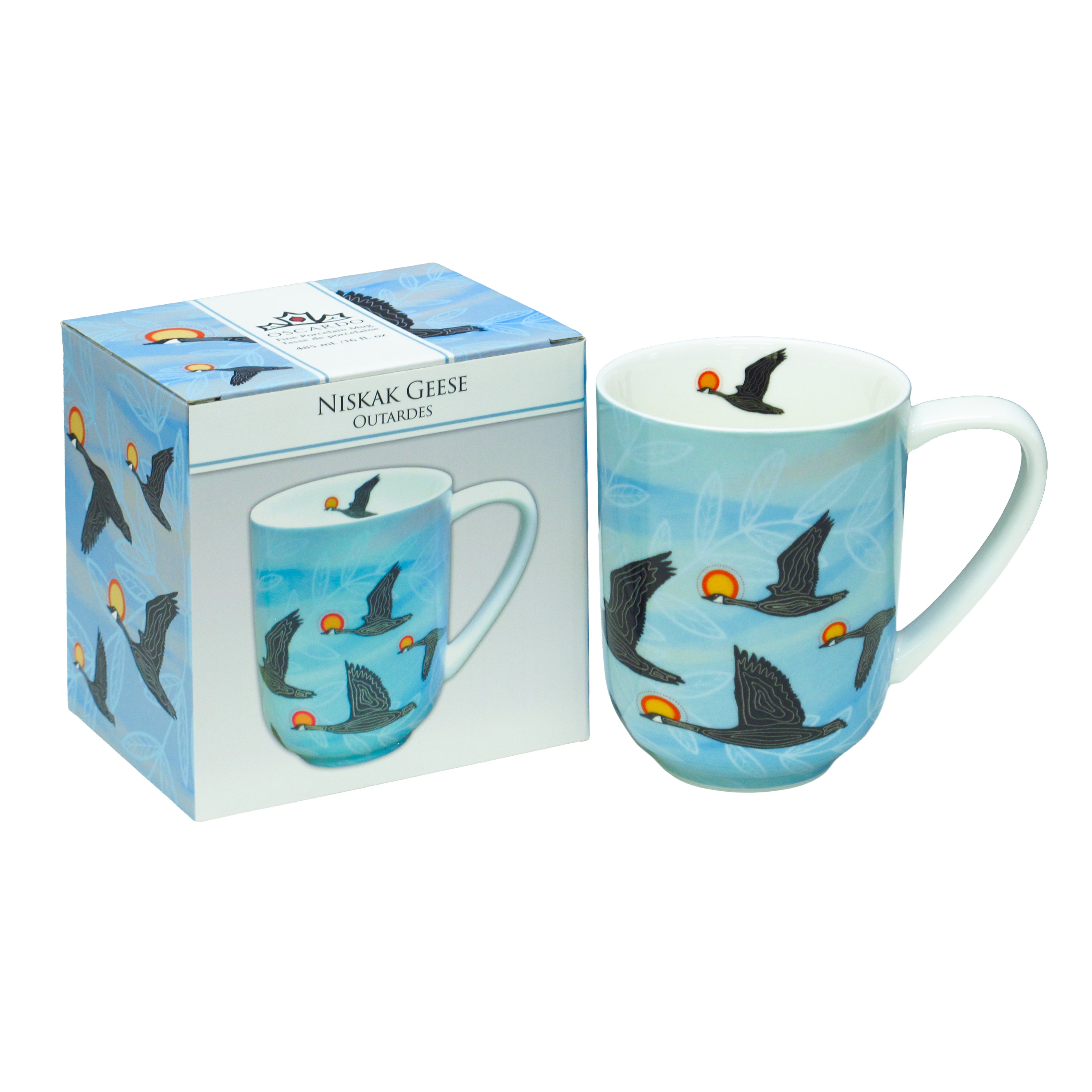 Eruoma Awashish Niskak (Geese) Porcelain Mug