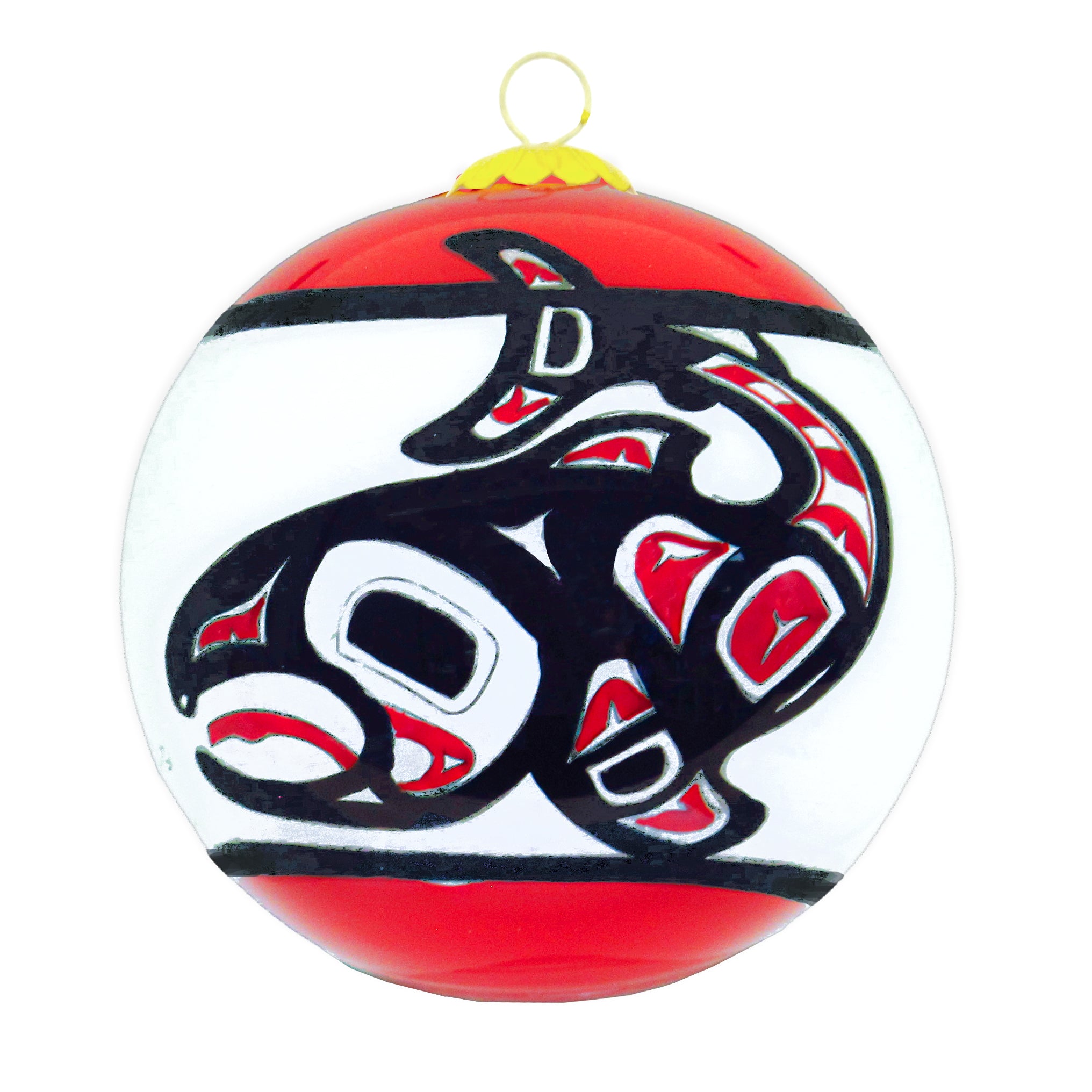 Jamie Sterritt Salmon Glass Ornament