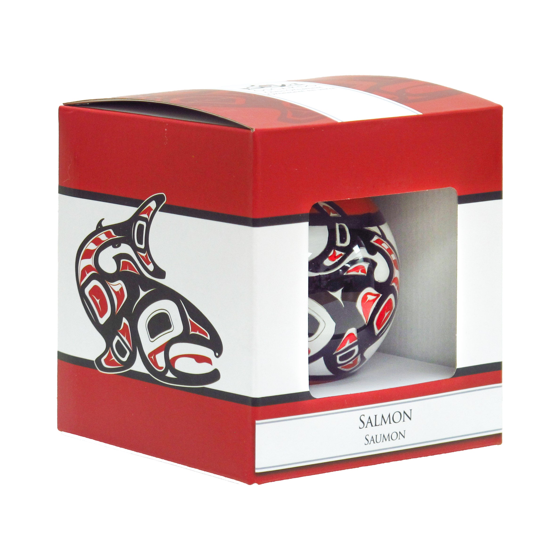 Jamie Sterritt Salmon Glass Ornament