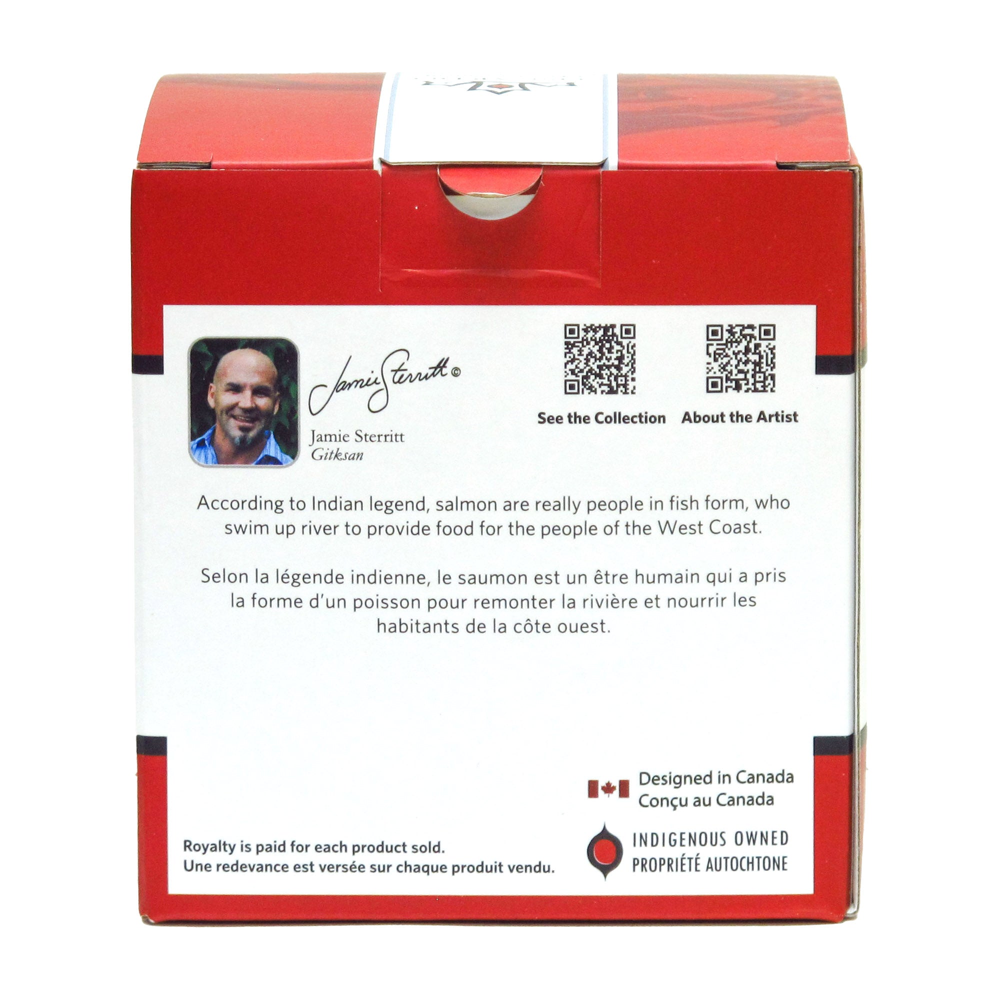 Jamie Sterritt Salmon Glass Ornament