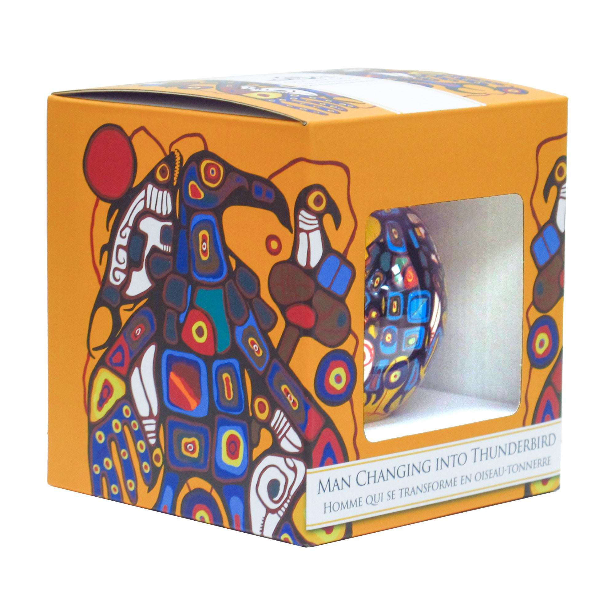 Norval Morrisseau Man Changing into Thunderbird  Glass Ornament