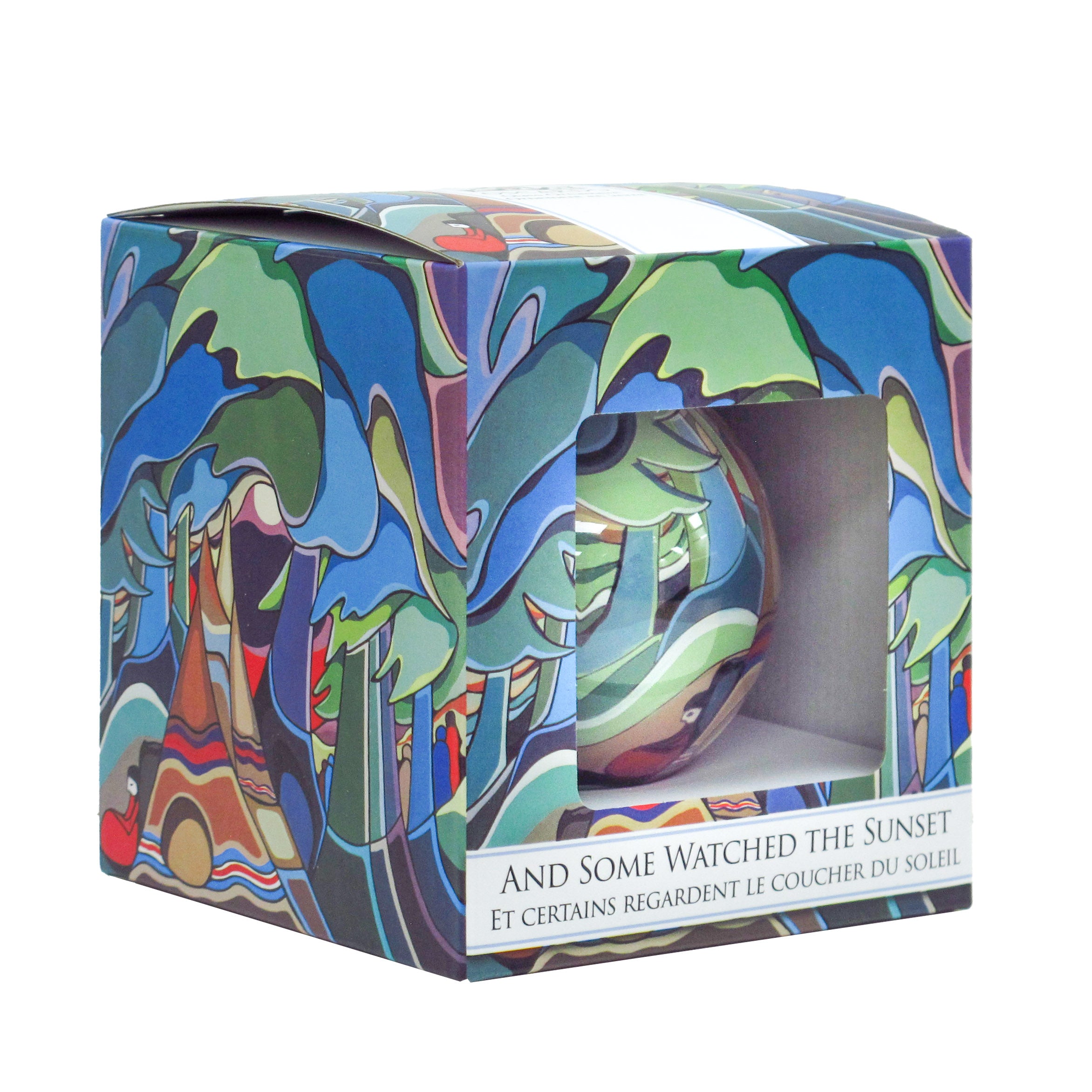 Daphne Odjig And Some Watched the Sunset Glass Ornament