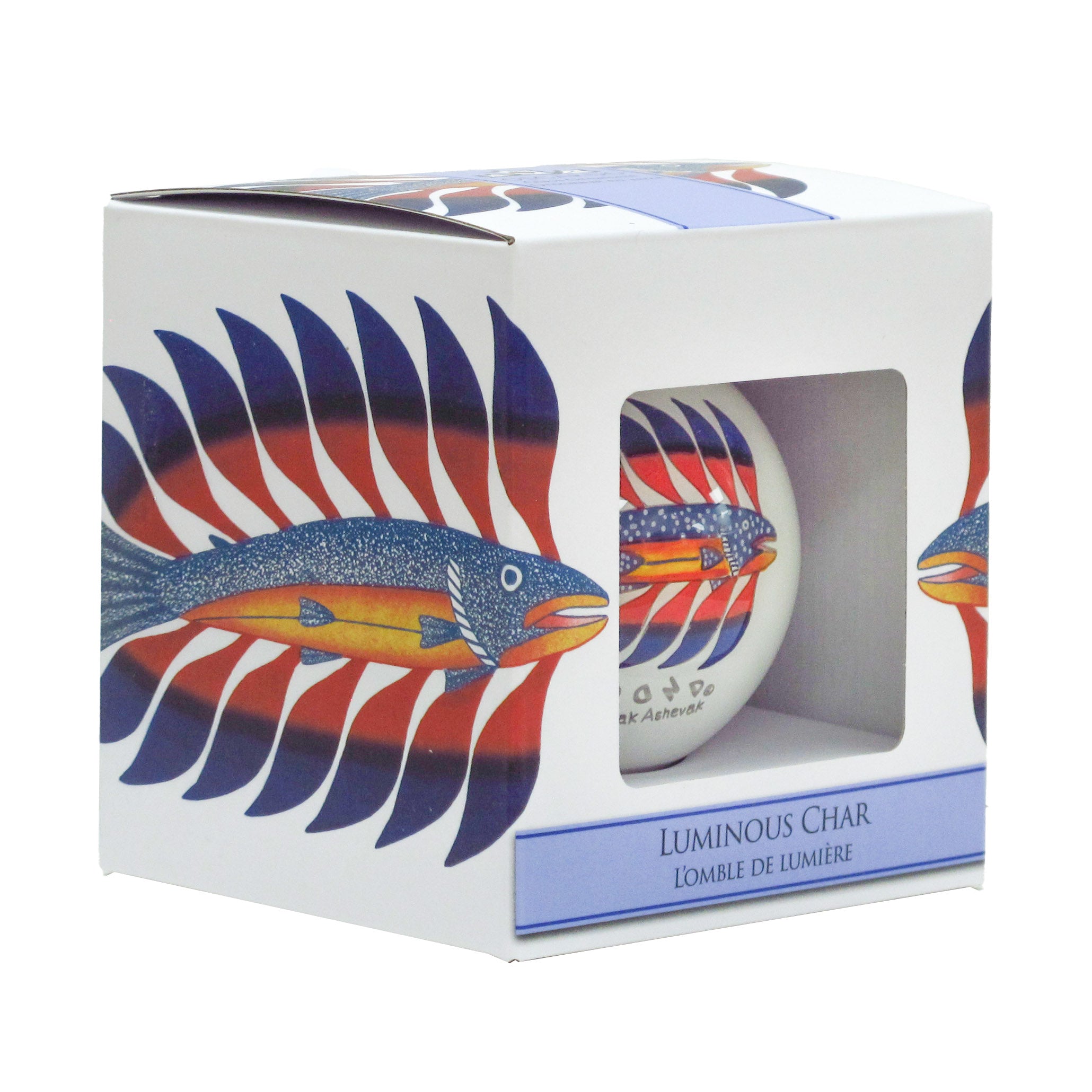 Kenojuak Ashevak Luminous Char Glass Ornament