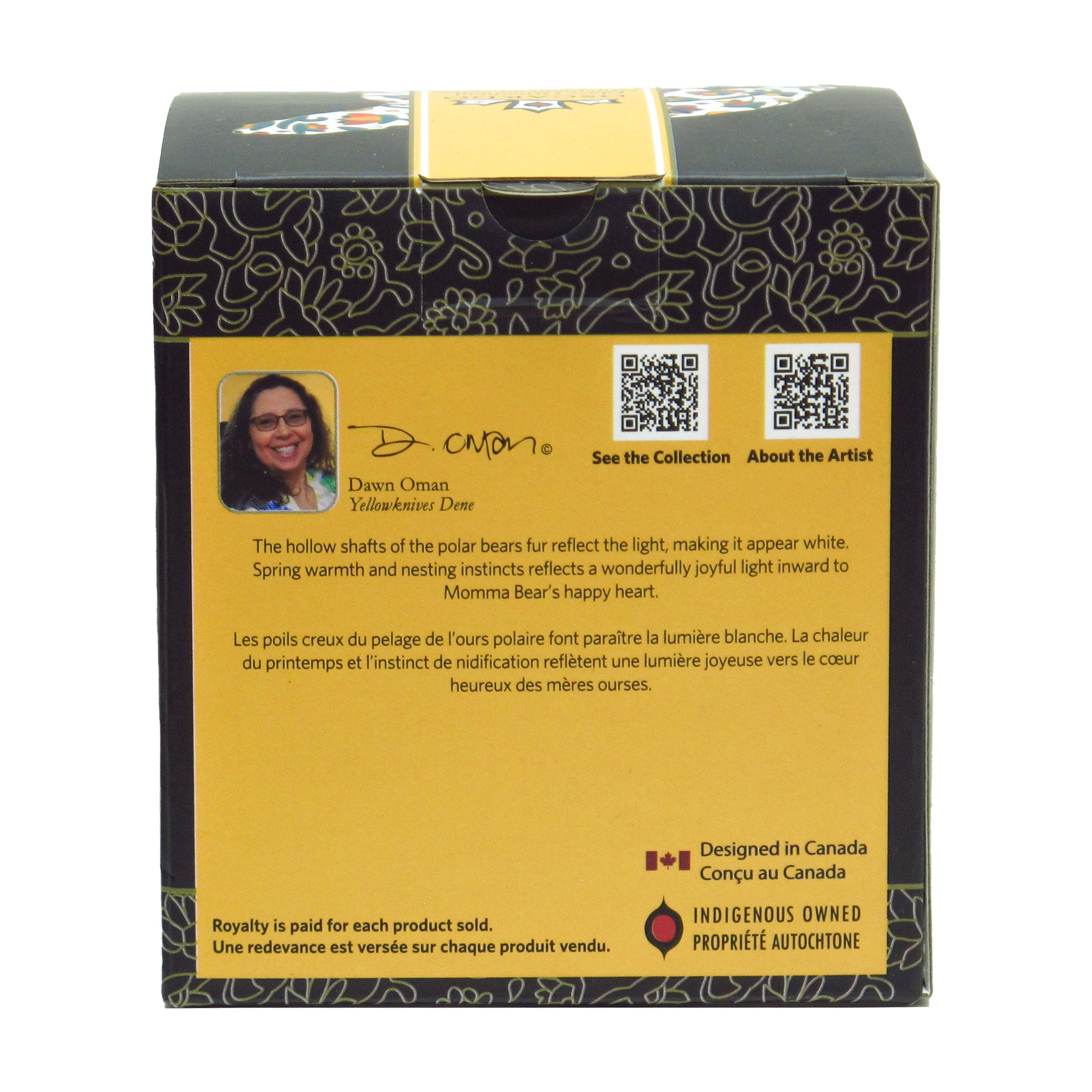 Dawn Oman Spring Bear Glass Ornament