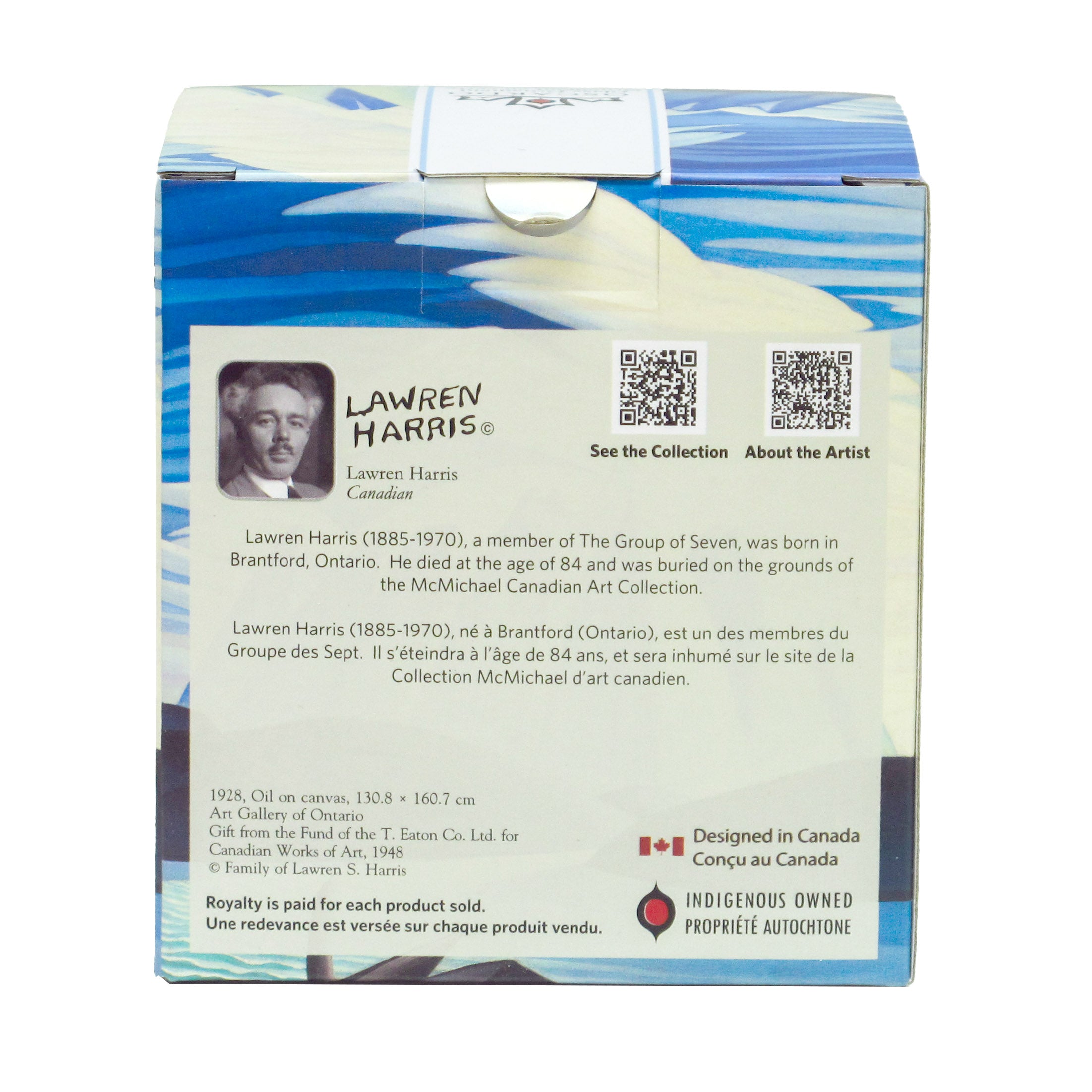 Lawren Harris Lake and Mountains Glass Ornament