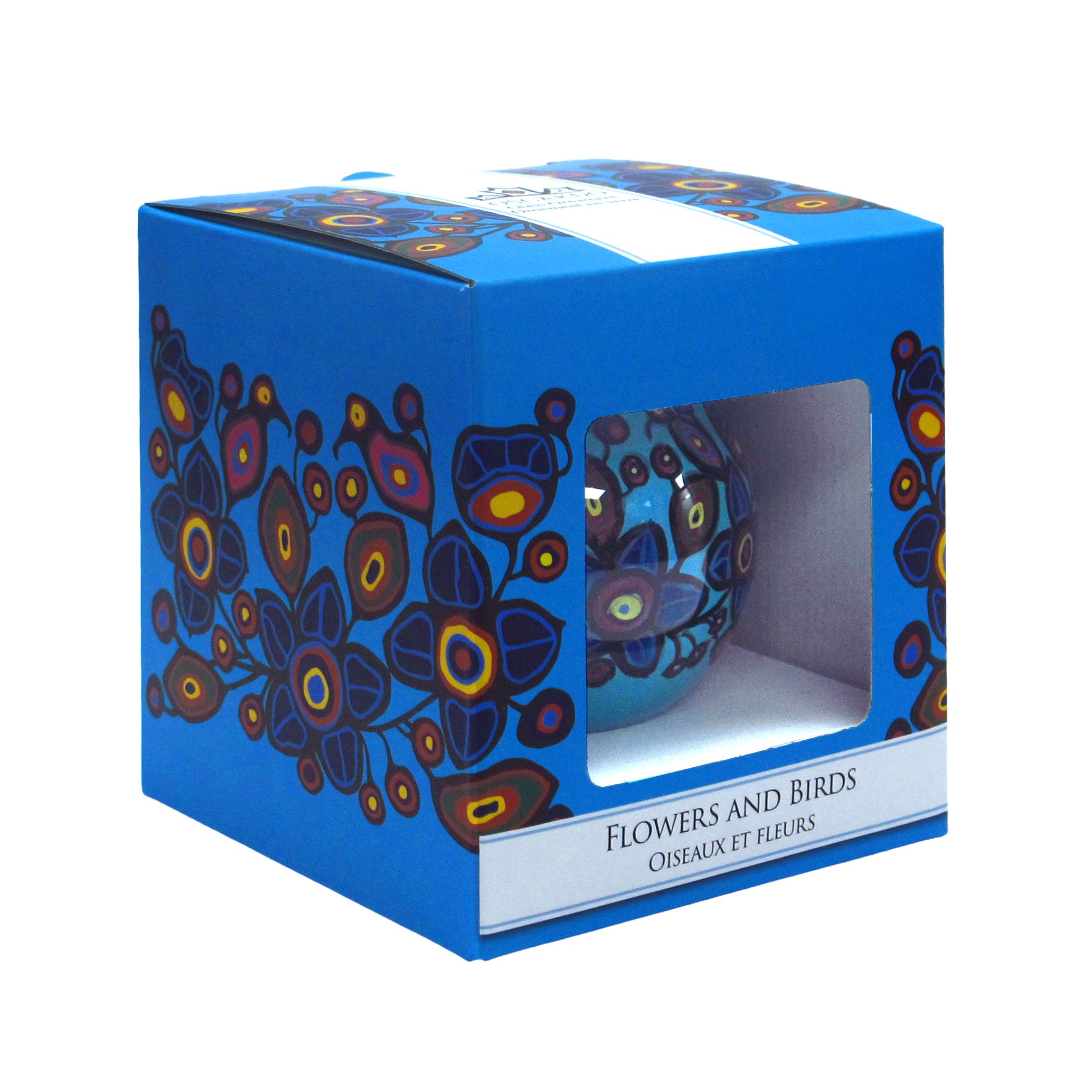 Norval Morrisseau Flowers and Birds - Glass ornament