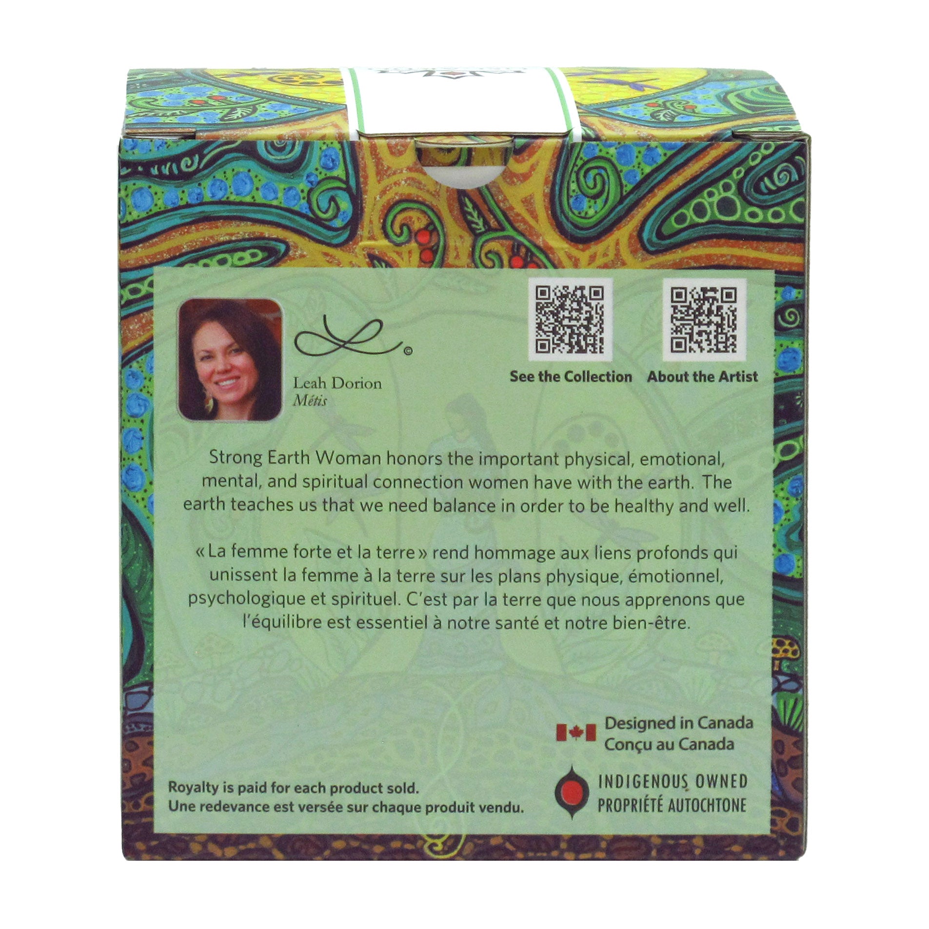 Leah Dorion Strong Earth Woman Glass Ornament