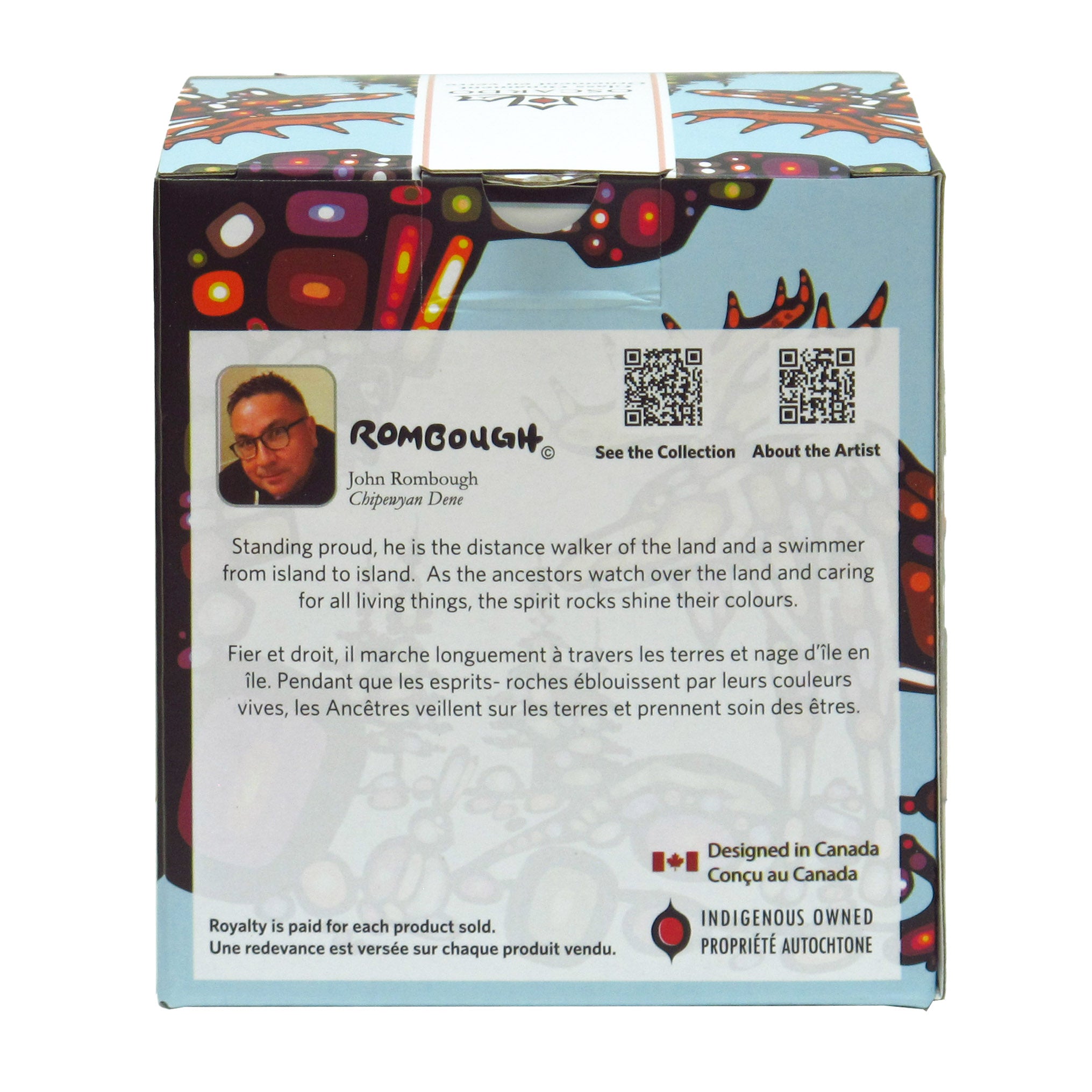 John Rombough Moose Glass Ornament