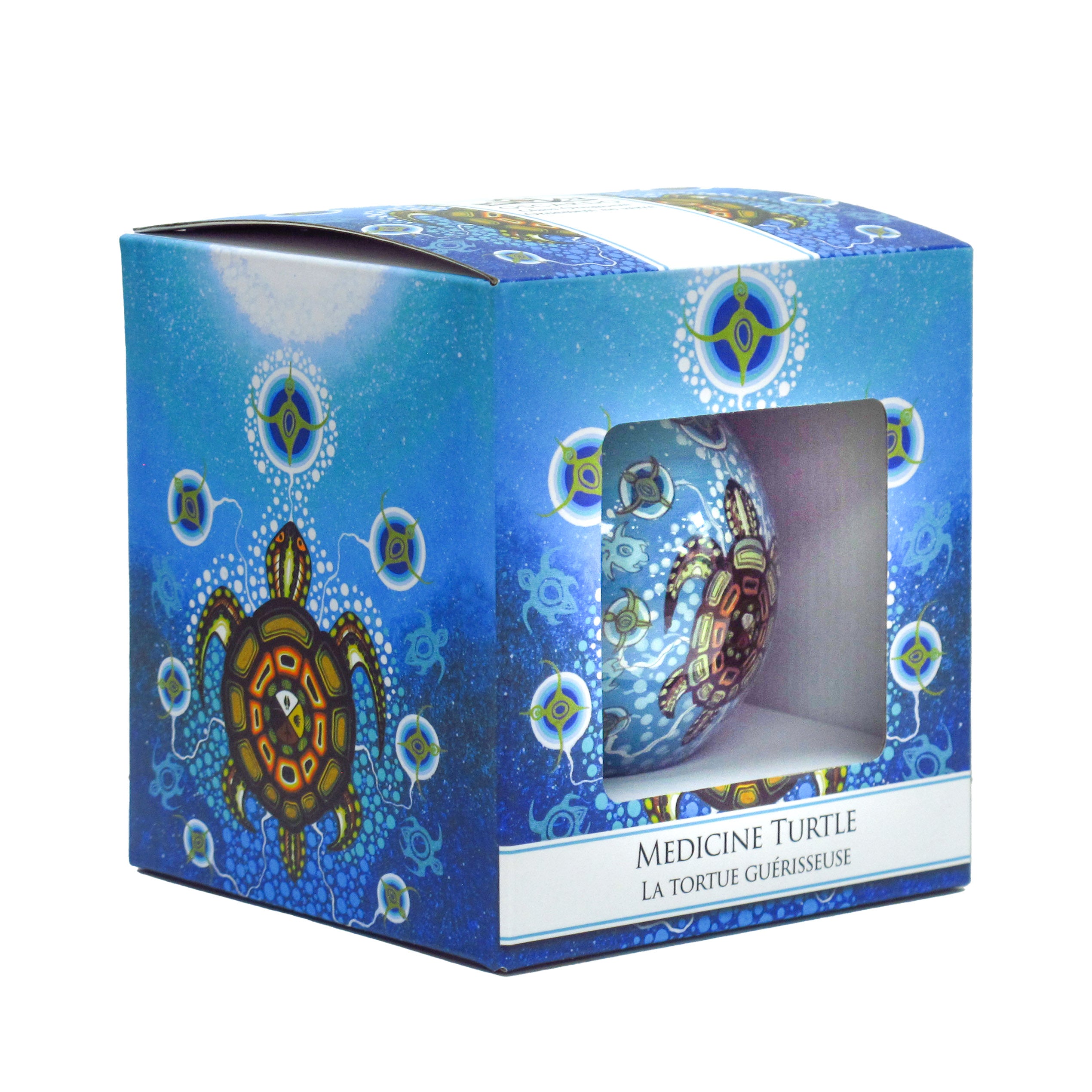 James Jacko Medicine Turtle Glass Ornament