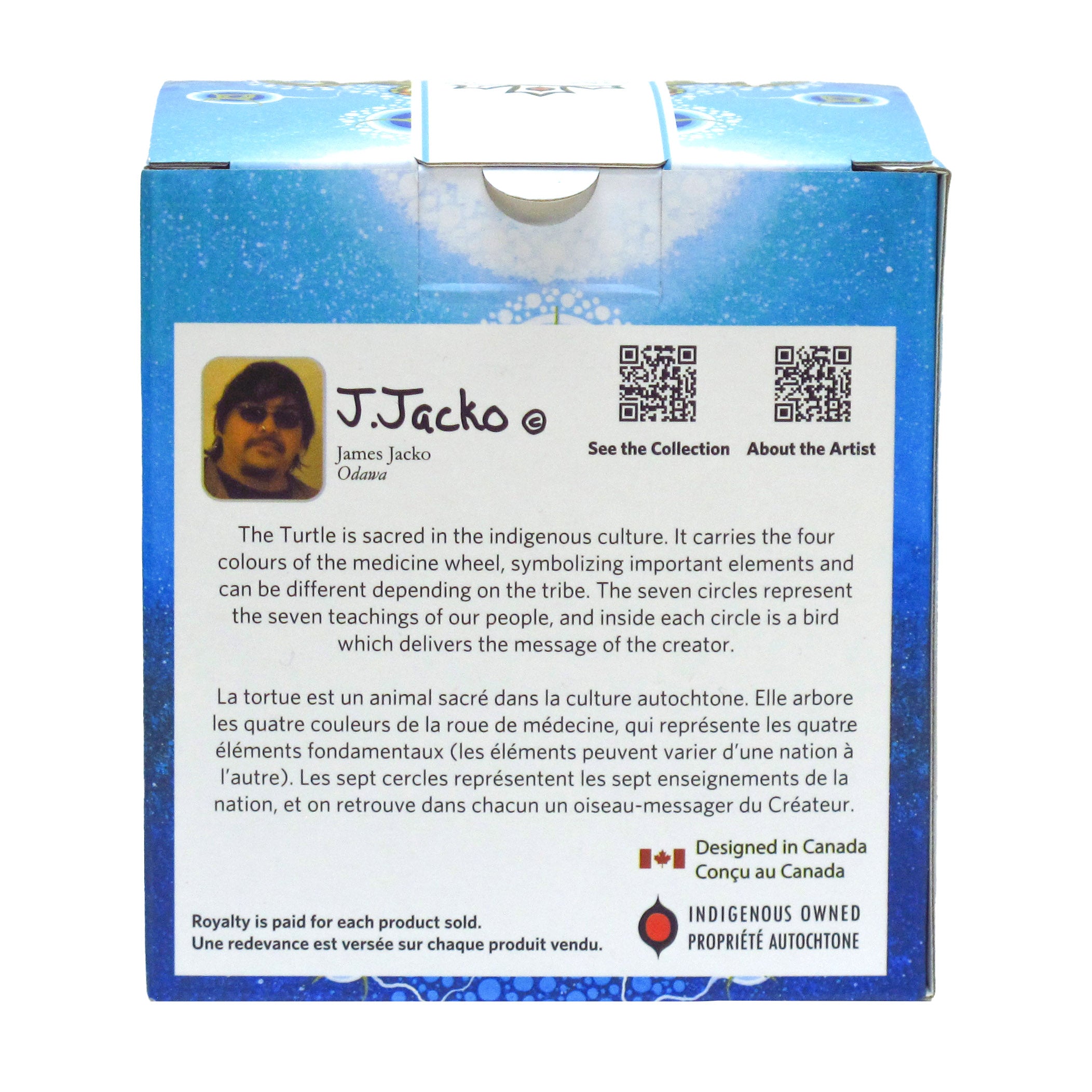 James Jacko Medicine Turtle Glass Ornament