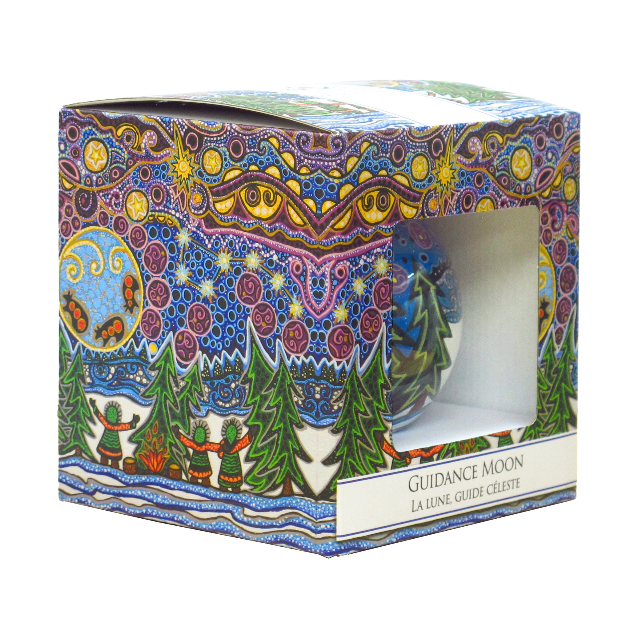 Leah Dorion Guidance Moon Glass Ornament