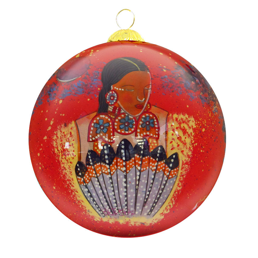 Delree Dumont Moon Whispers Dance Glass Ornament