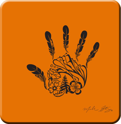 Michelle Stoney Gitxsan Hand Cork-Back Coaster