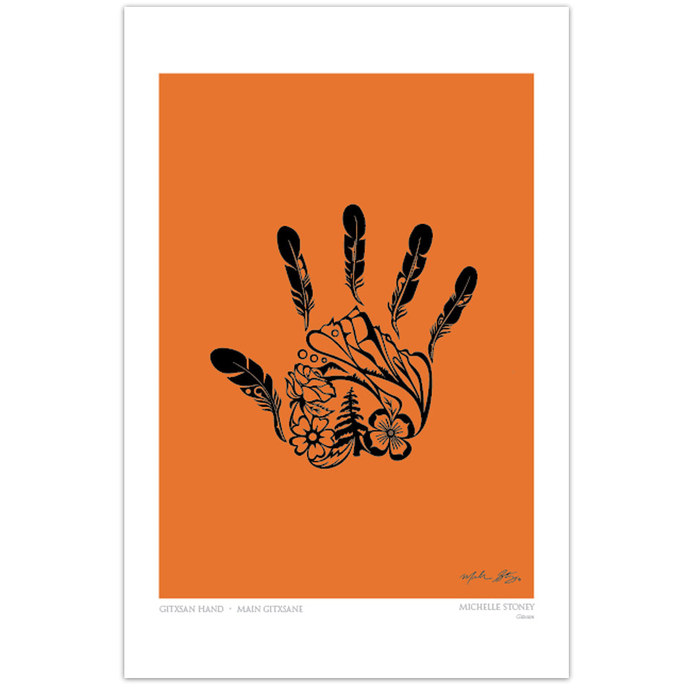 Michelle Stoney Gitxsan Hand Art Card