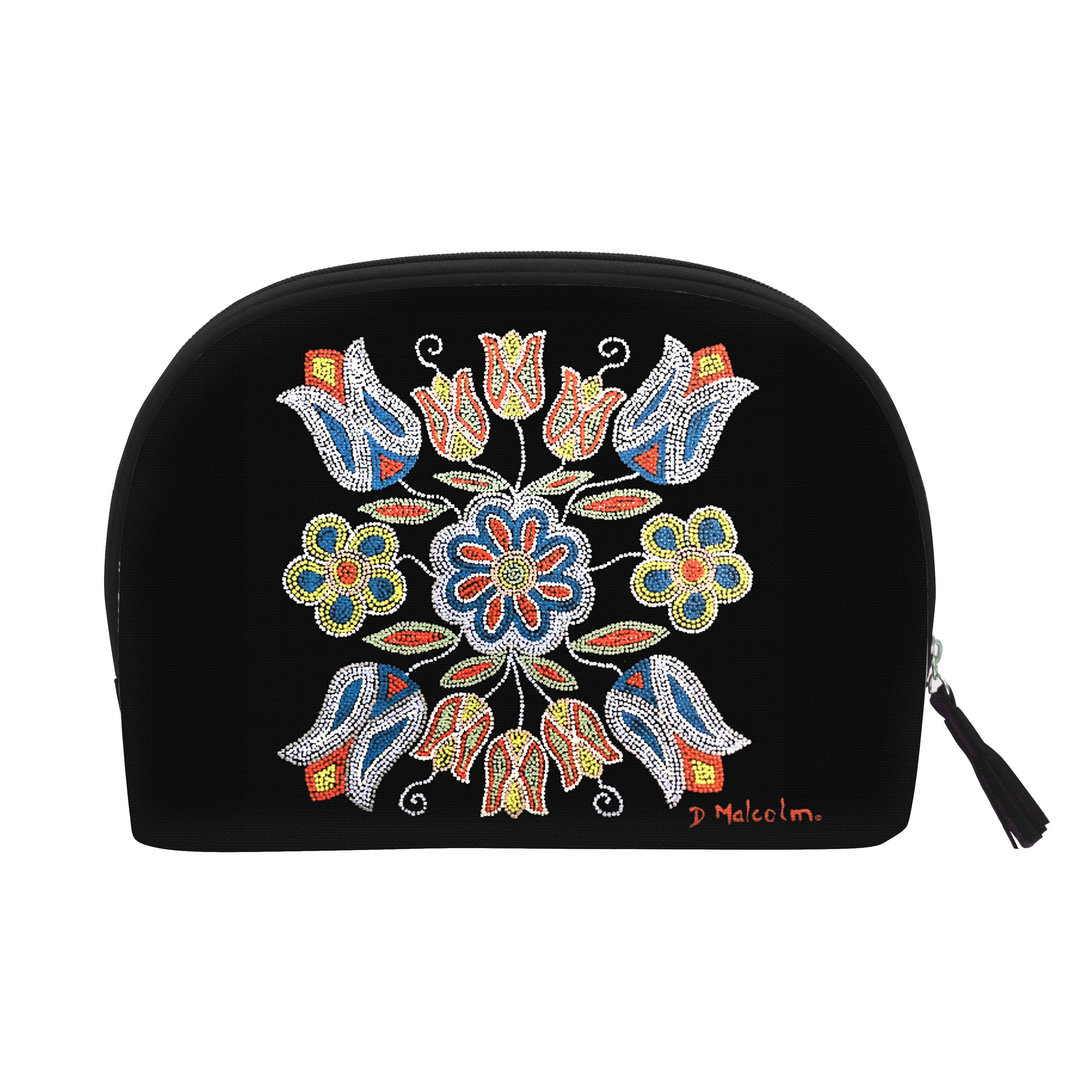 Deb Malcolm Silver Threads Cosmetic Bag Large