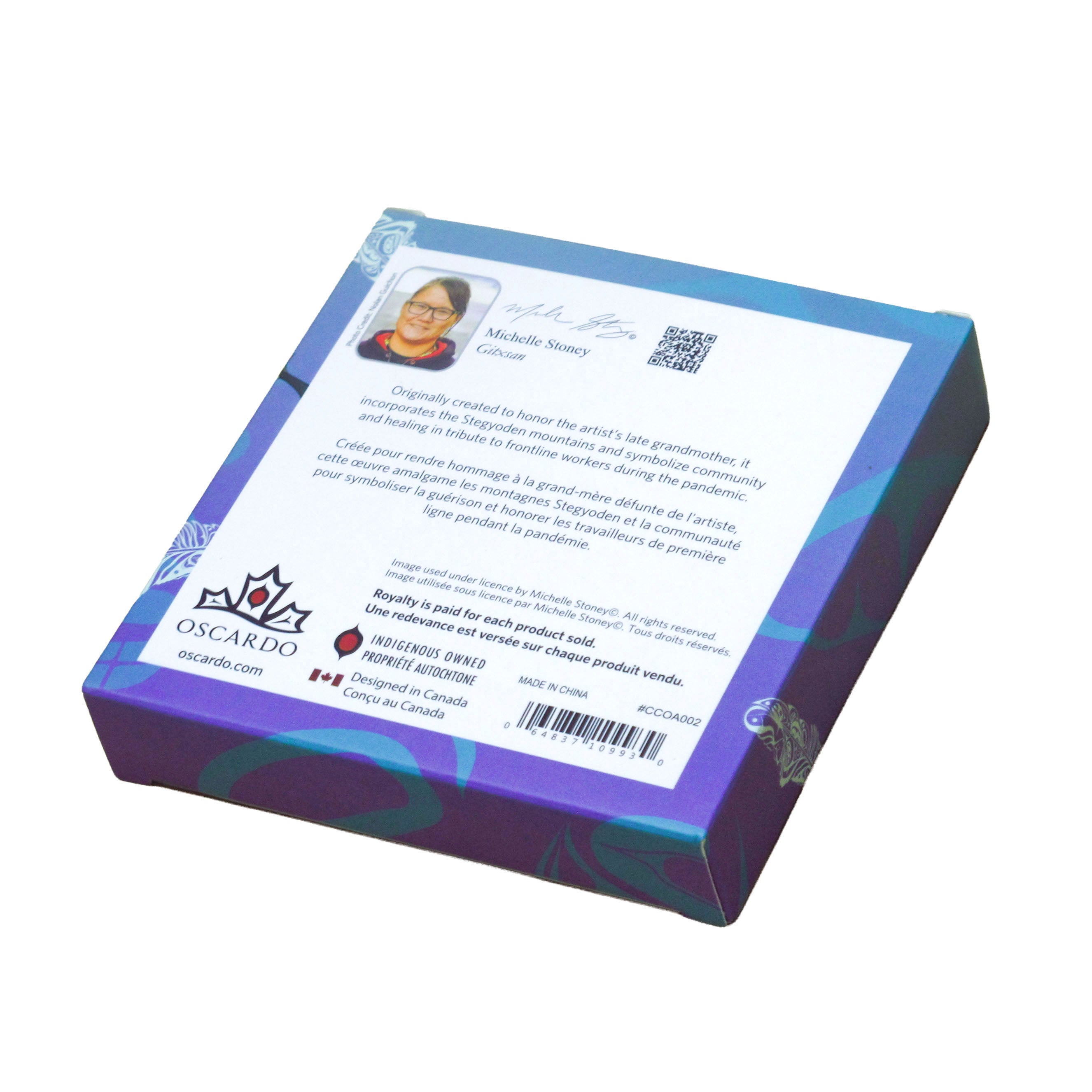 Michelle Stoney Healing Feather Cork-Back Coaster