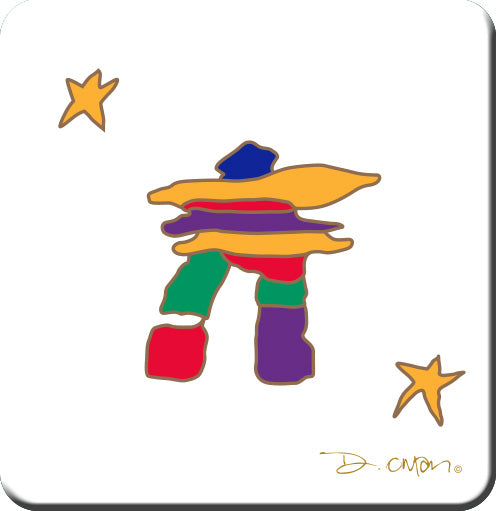 Dawn Oman Inukshuk Coaster