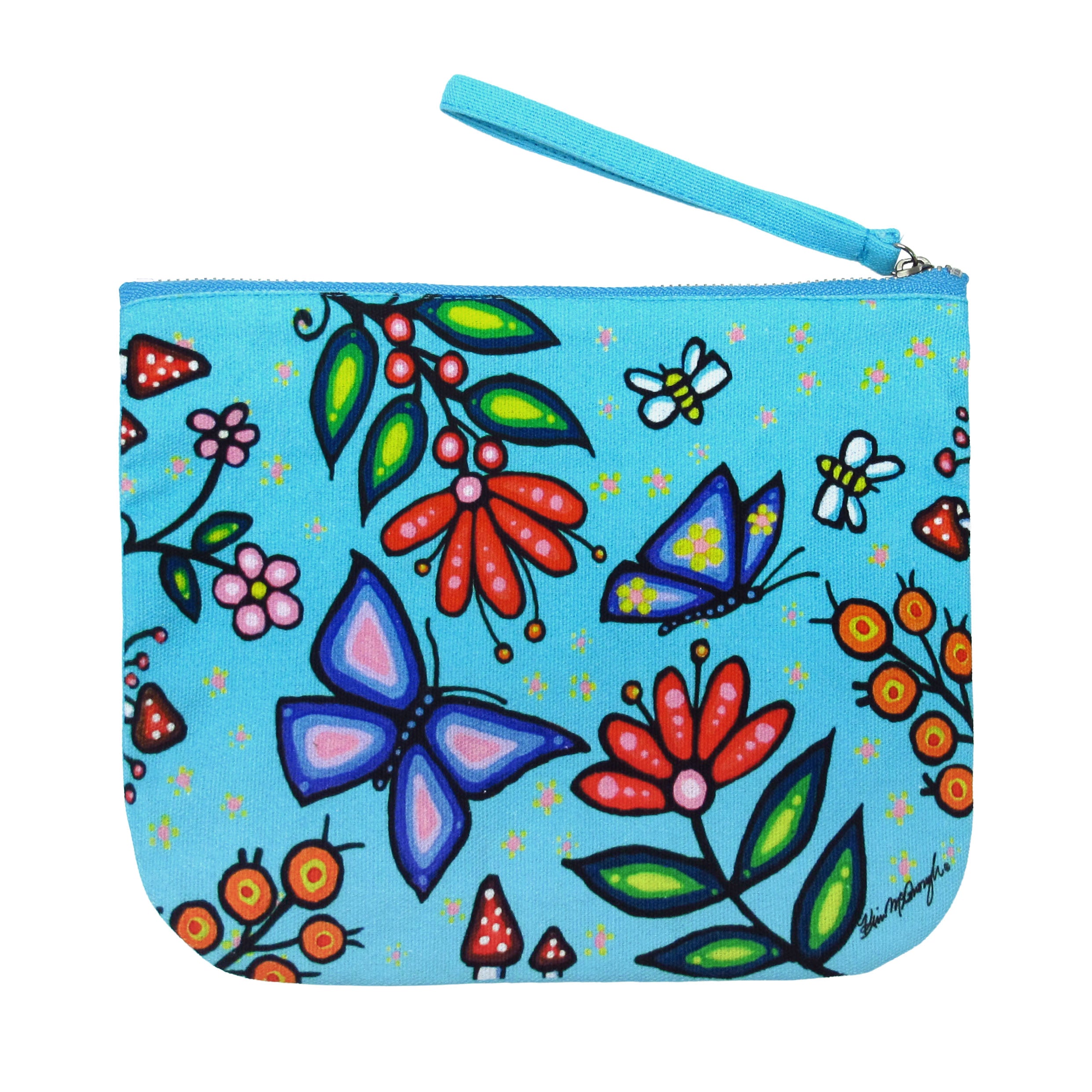 Kim McDonough Happiness Cotton Zip Pouches