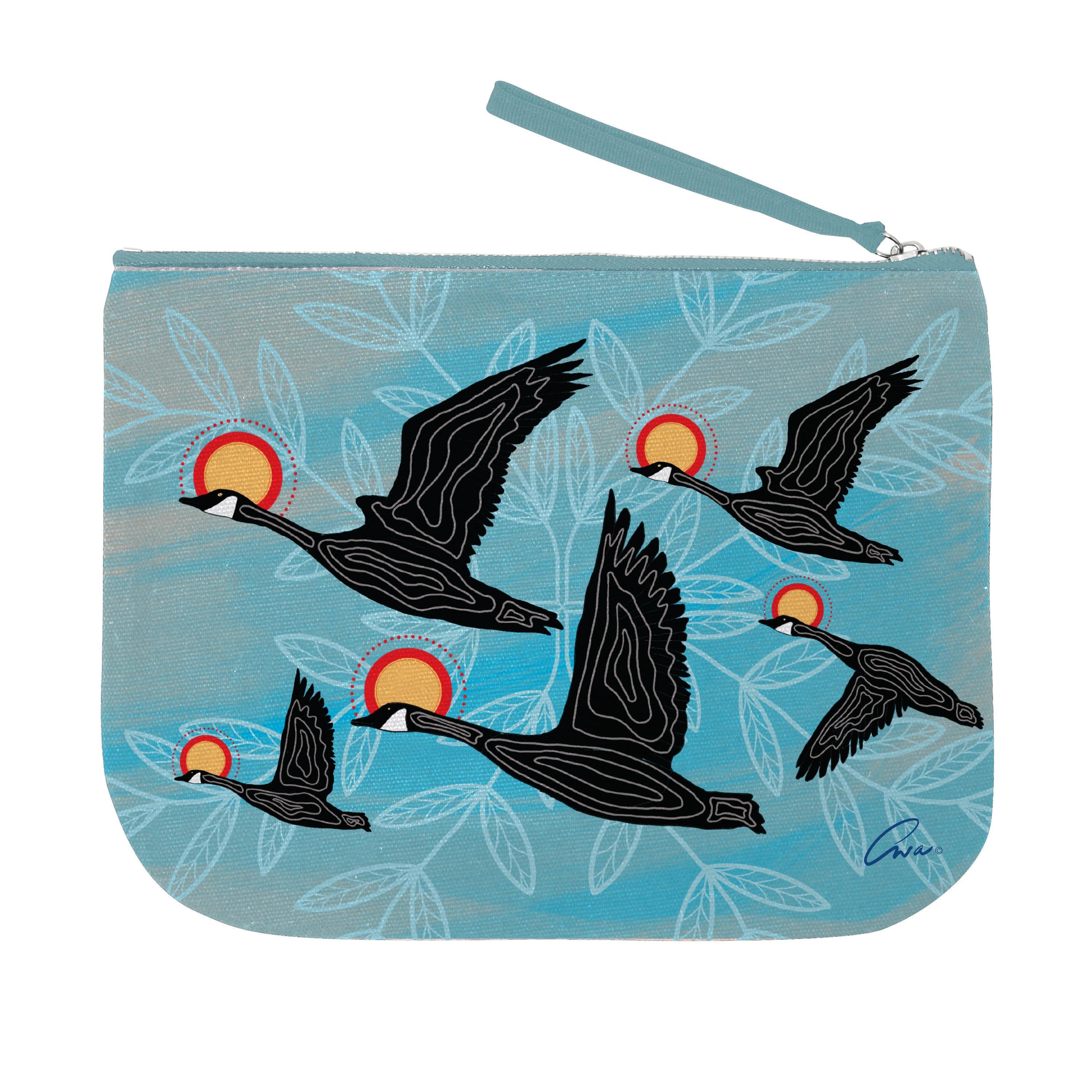 Eruoma Awashish Niskak (Geese) Recycled Eco Zip Pouch
