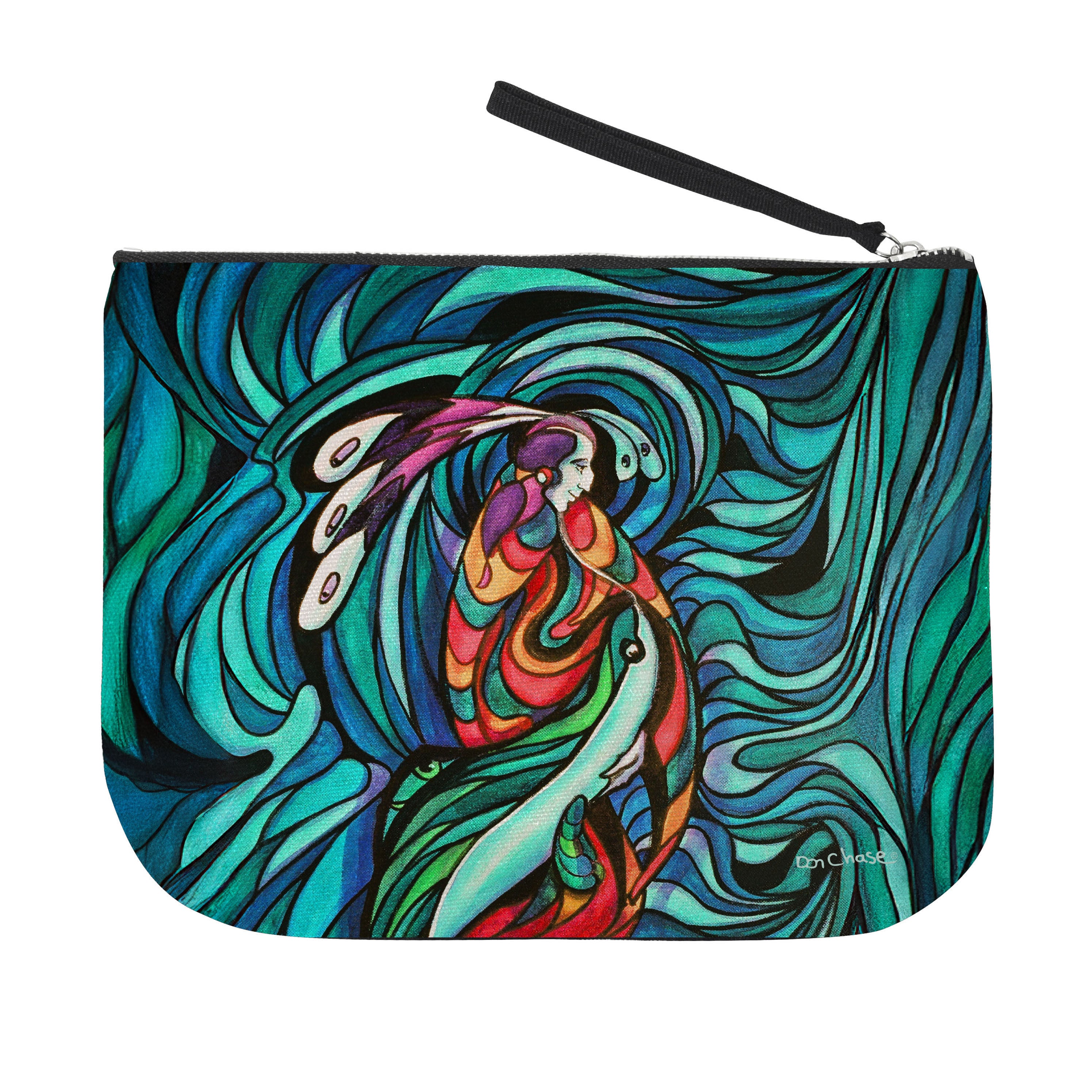 Don Chase Spirit Fish Recycled Eco Zip Pouches